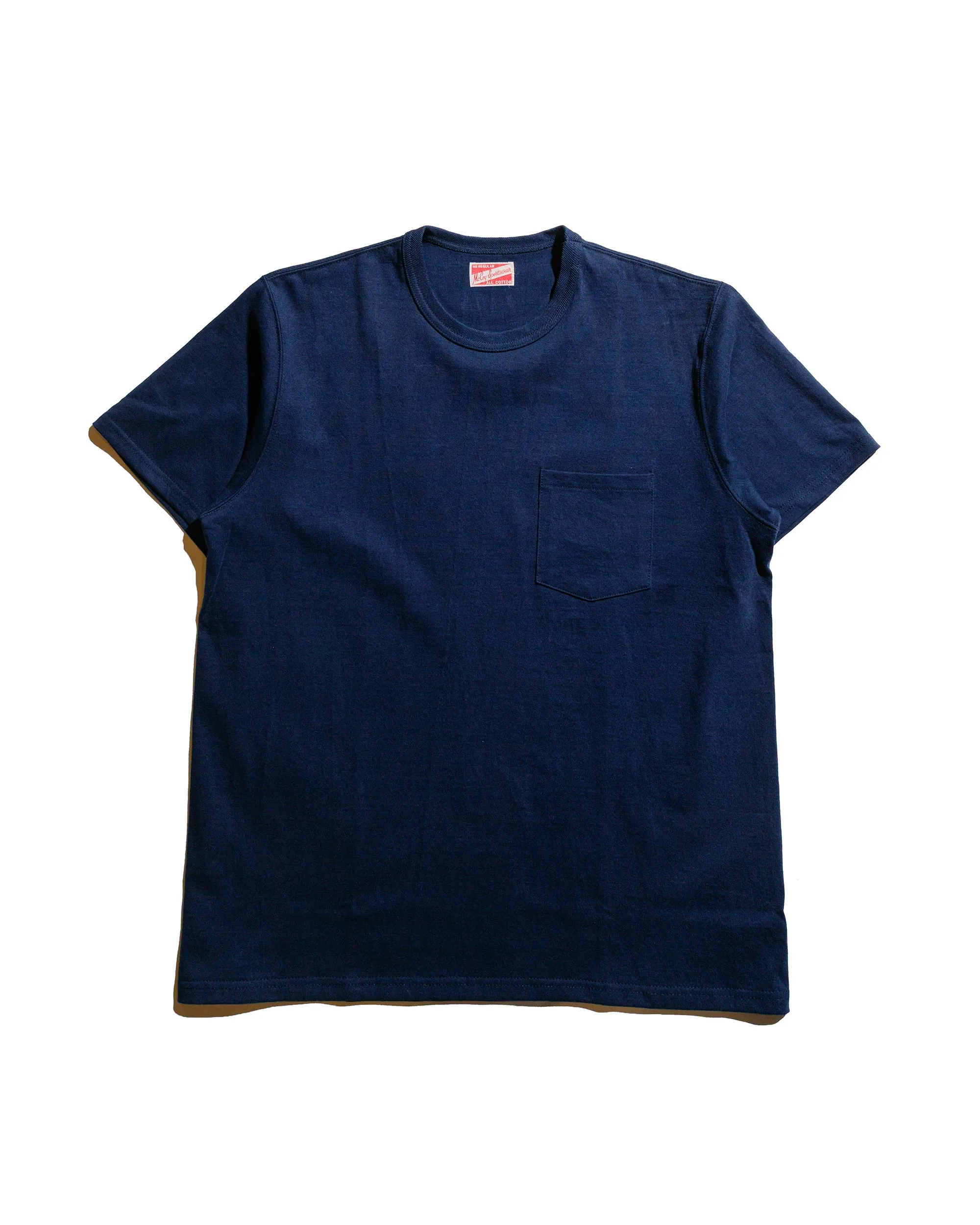 The Real McCoy's MC22006 Pocket Tee Navy Round neck simplicity