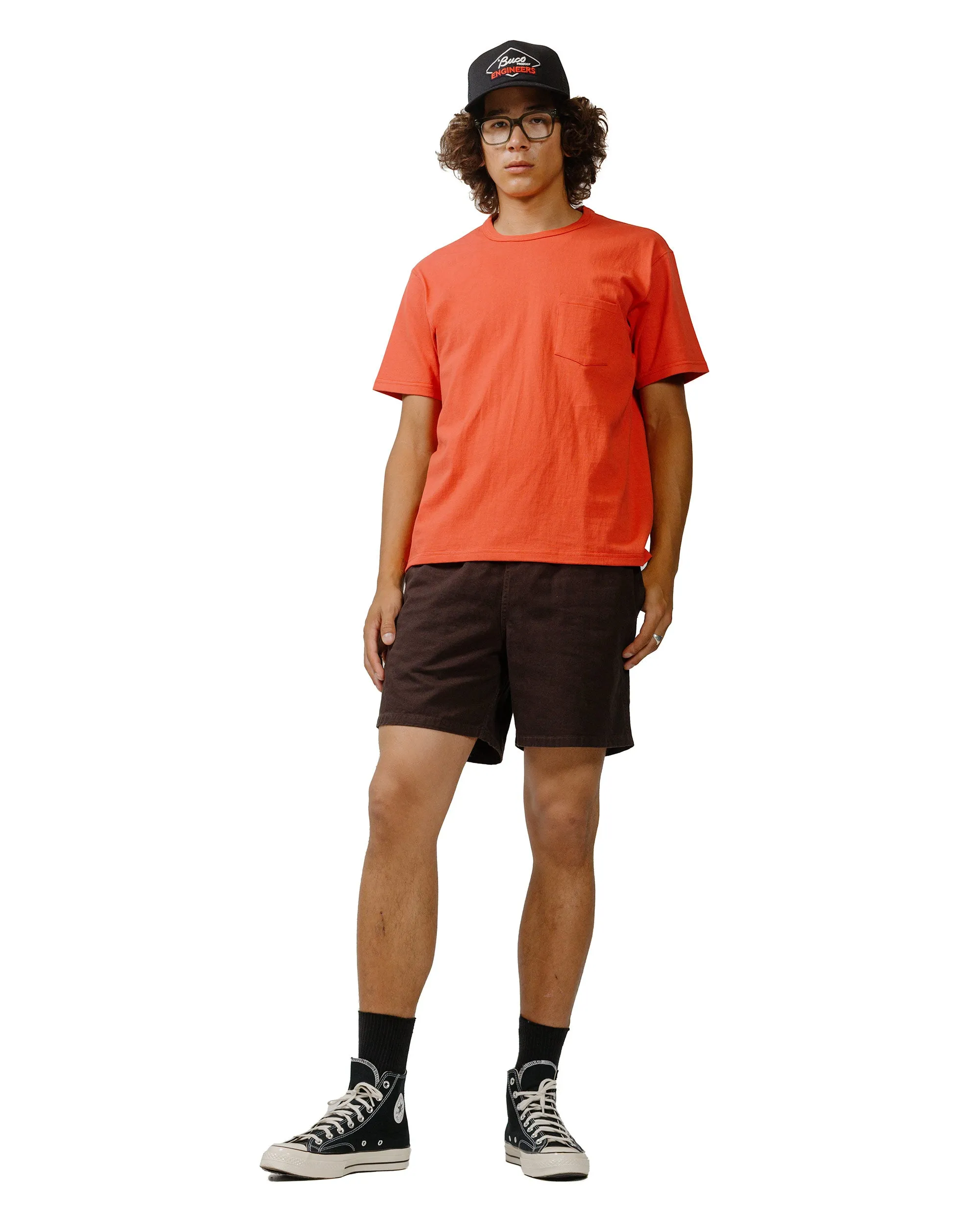 Thermal Regulation Fabric Durable Style The Real McCoy's MC22006 Pocket Tee Scarlett