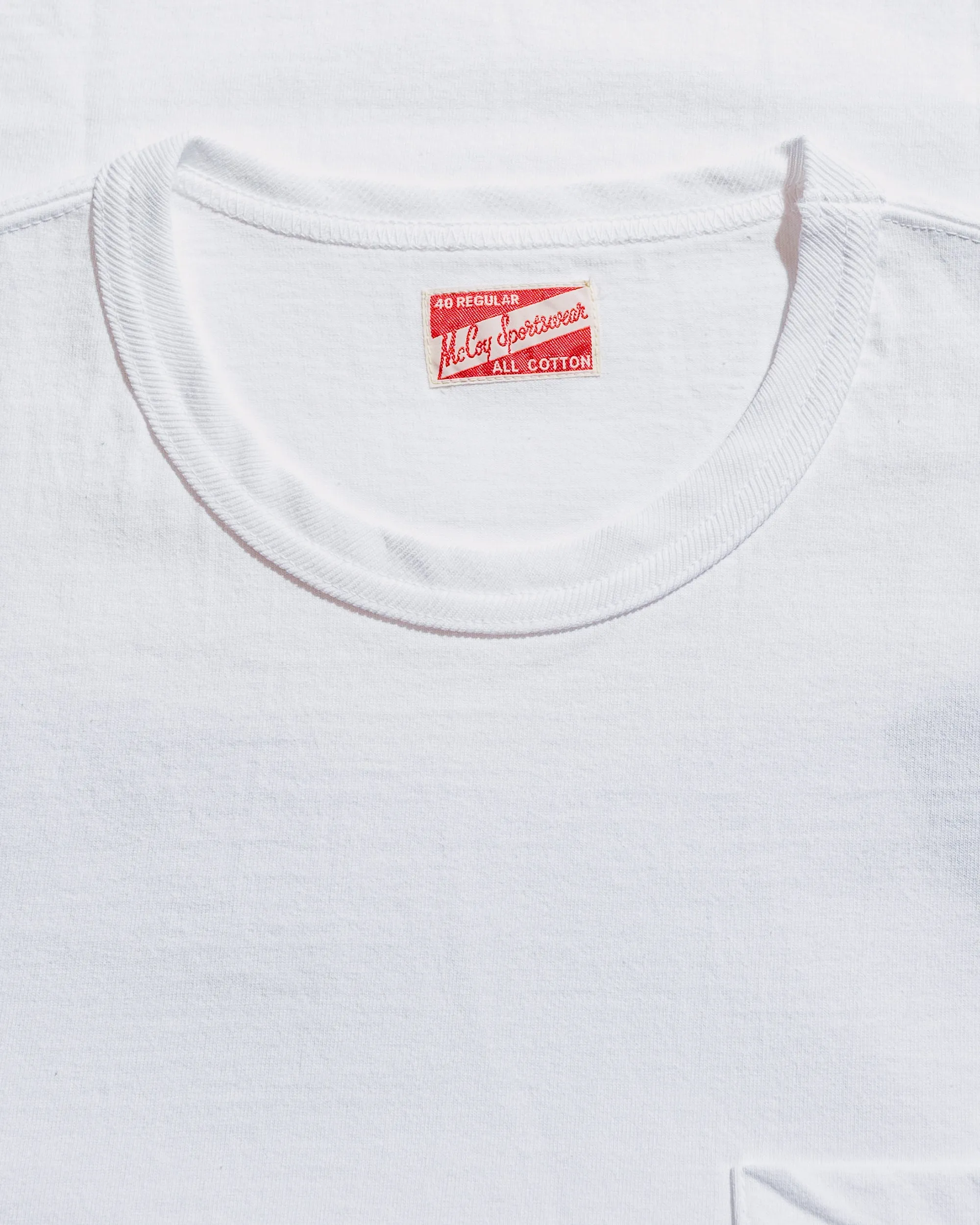 The Real McCoy's MC22006 Pocket Tee White Holiday Comfort Style