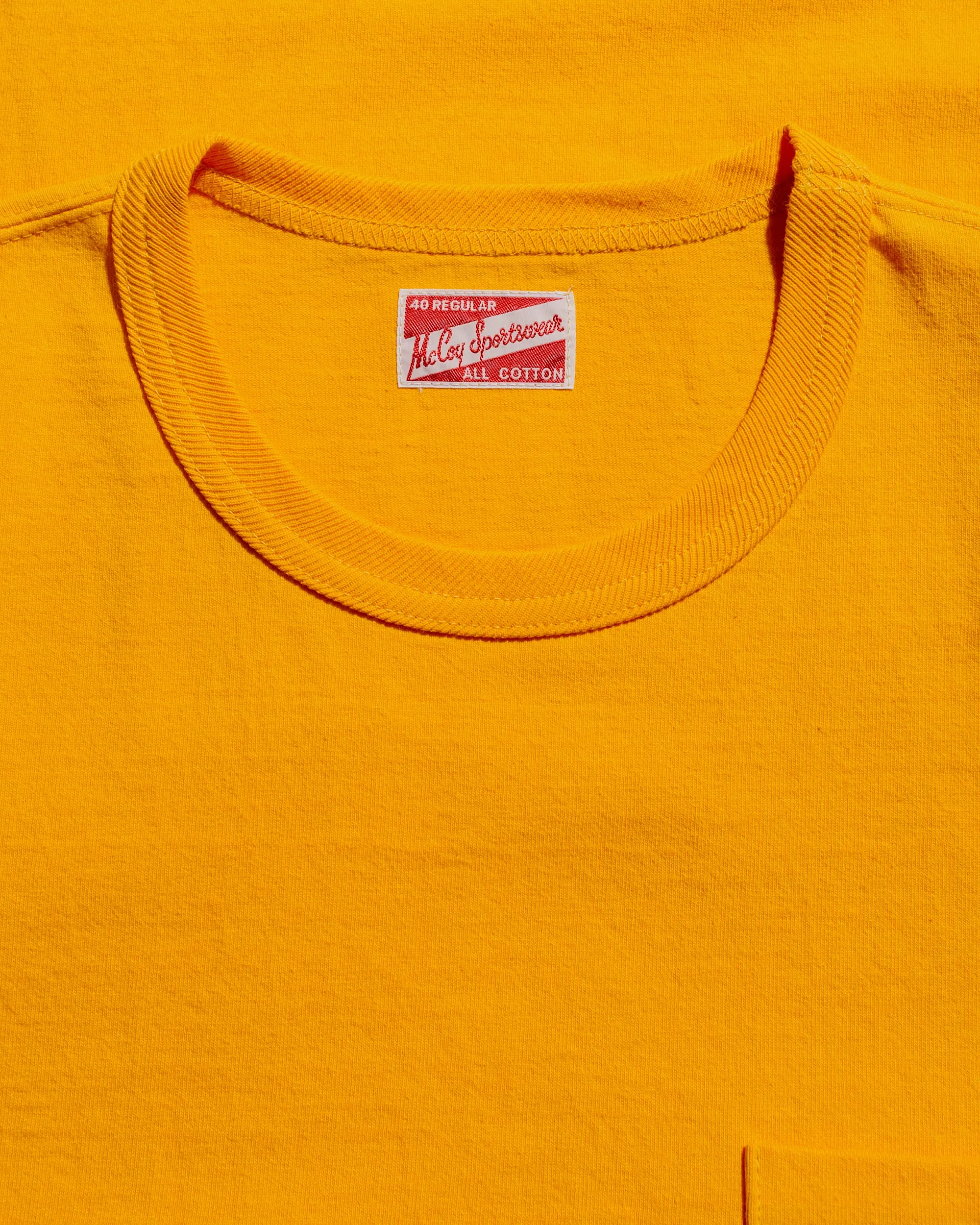 Anti Static Finish Casual Touch The Real McCoy's MC22006 Pocket Tee Yellow