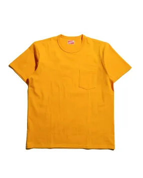 Anti-bacterial The Real McCoy's MC22006 Pocket Tee Yellow