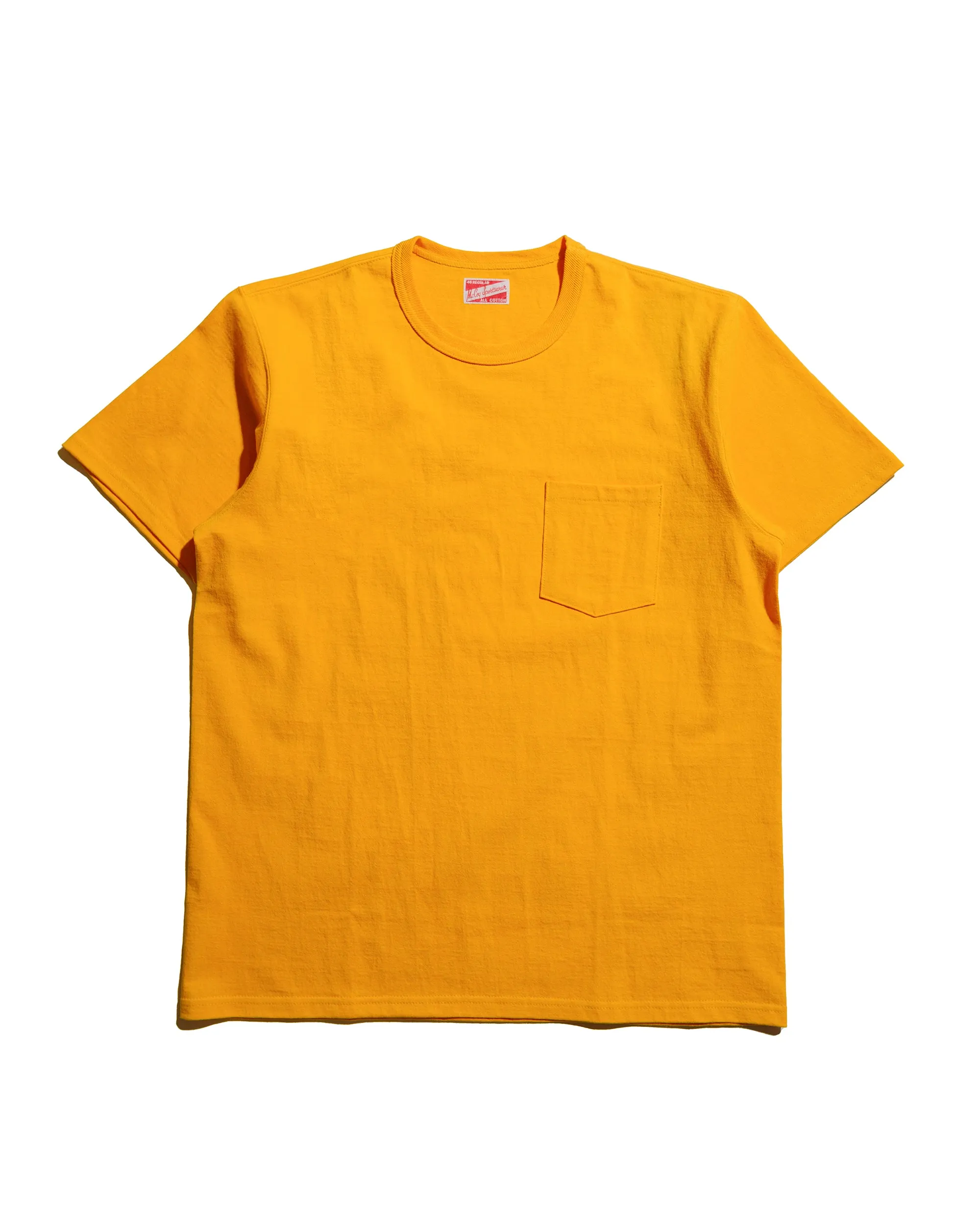 Anti-bacterial The Real McCoy's MC22006 Pocket Tee Yellow