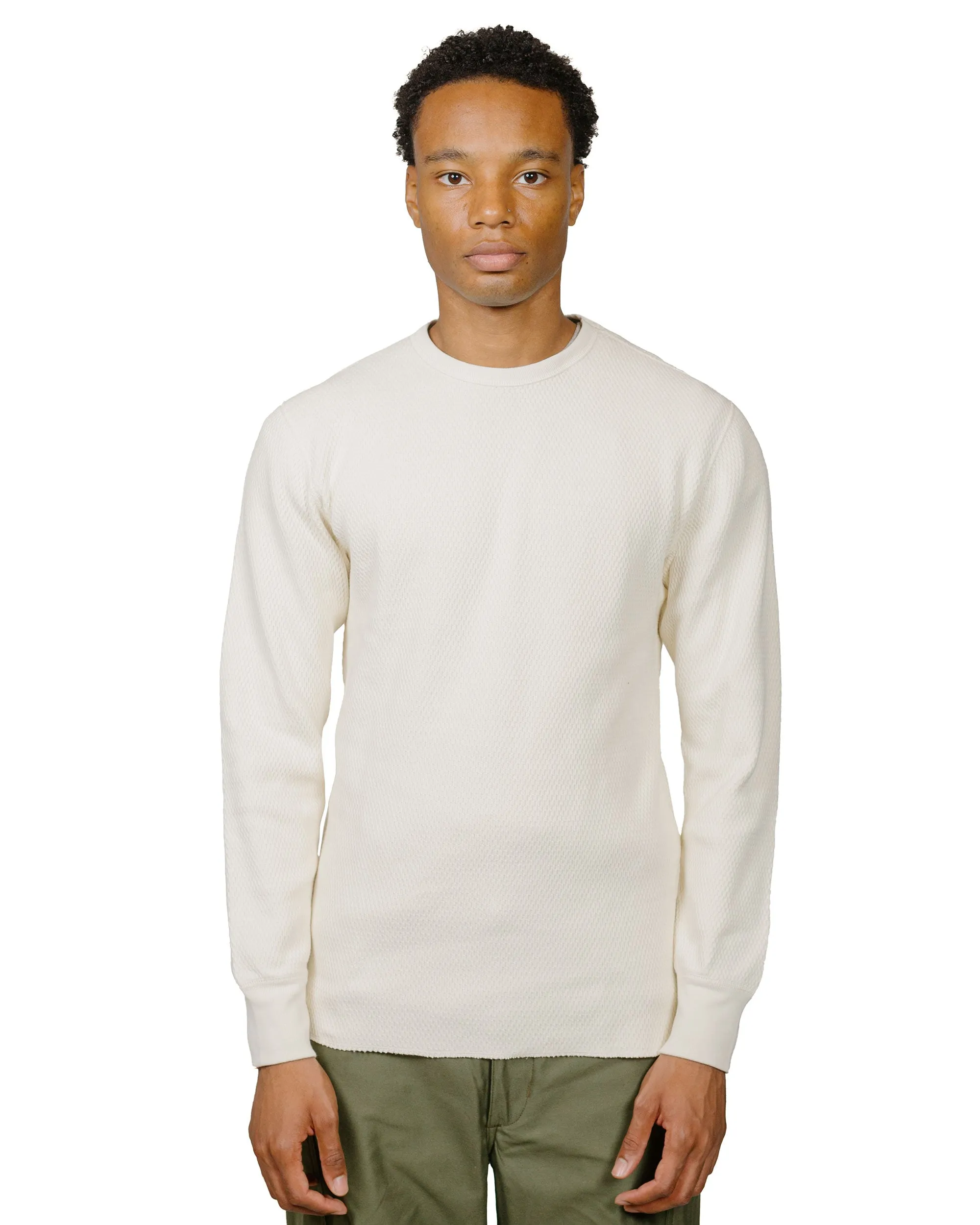 The Real McCoy's MC22109 U.S. Army Military Thermal Shirt Milk Trendy Vibe