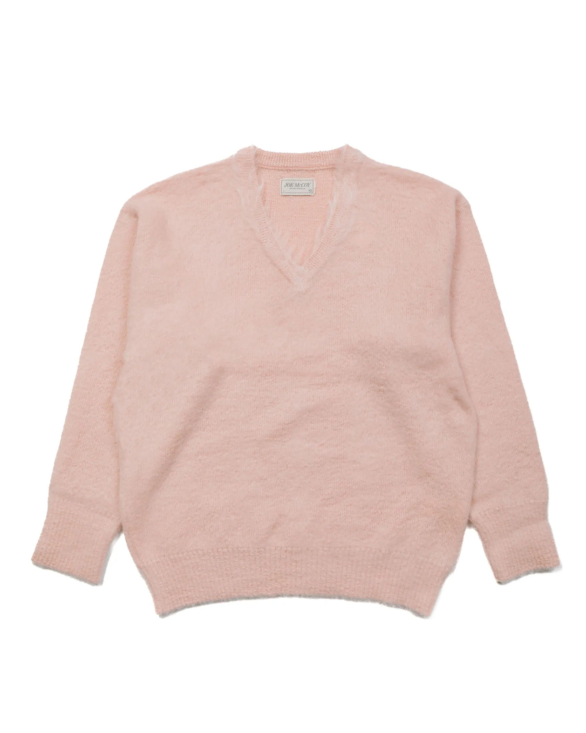 The Real McCoy's MC23109 JM Mohair V-Neck Sweater Flamingo product delivery