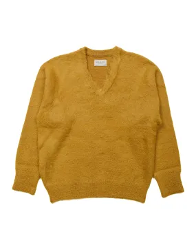 The Real McCoy's MC23109 JM Mohair V-Neck Sweater Mustard product low end affordability product hiking suitability