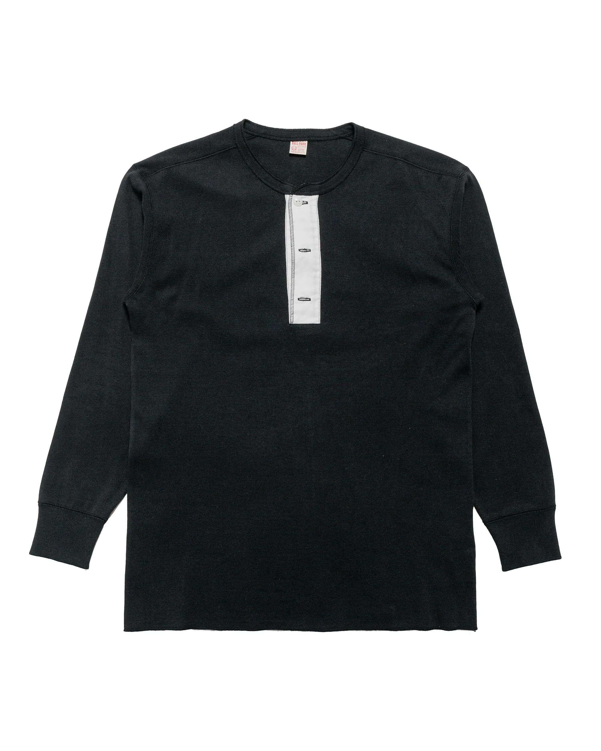 Loose Fit Layer Up The Real McCoy's MC23111 Union Henley Undershirt L/S Black
