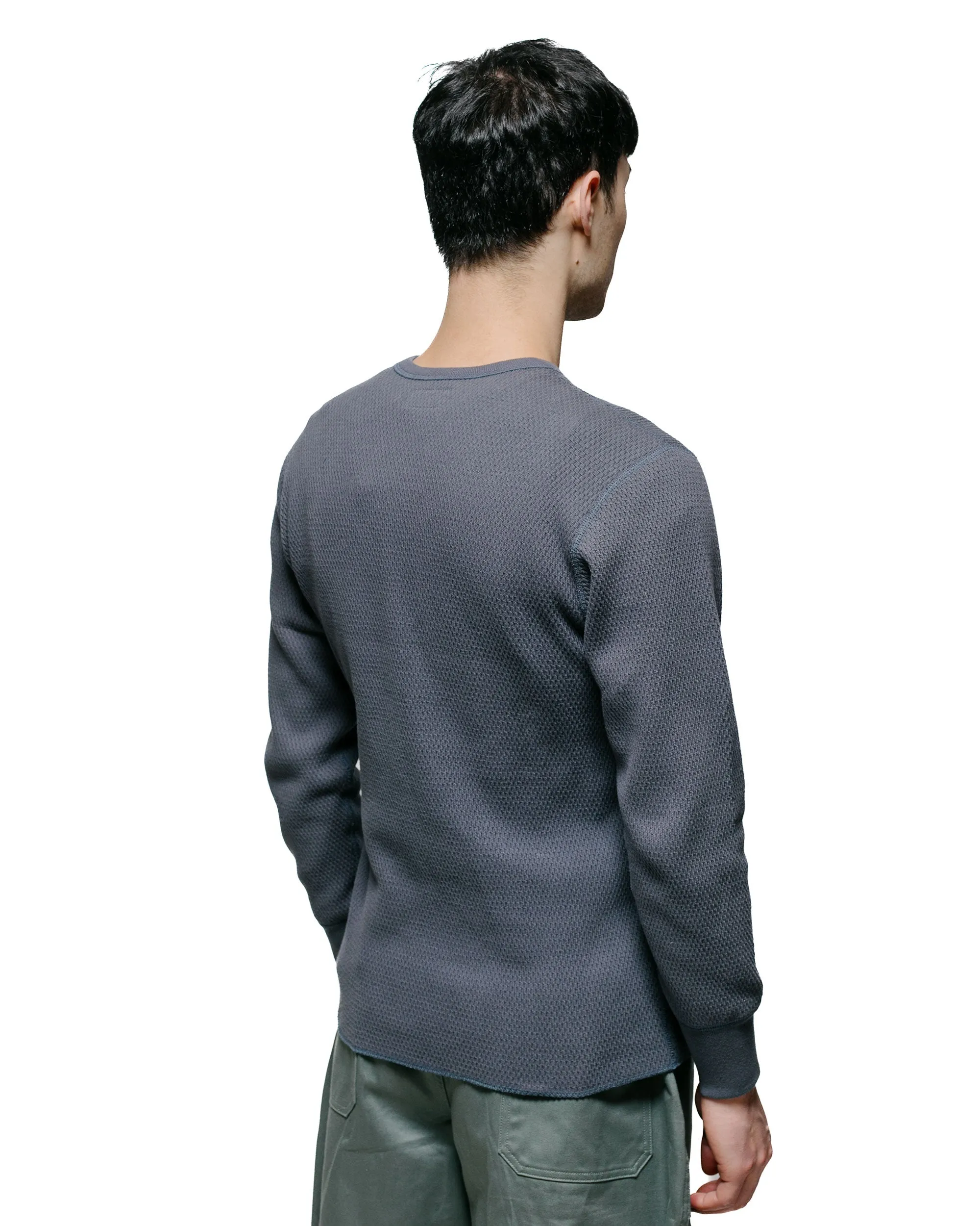 The Real McCoy's MC23115 Honeycomb Thermal Shirt Ink Blue product low end affordability