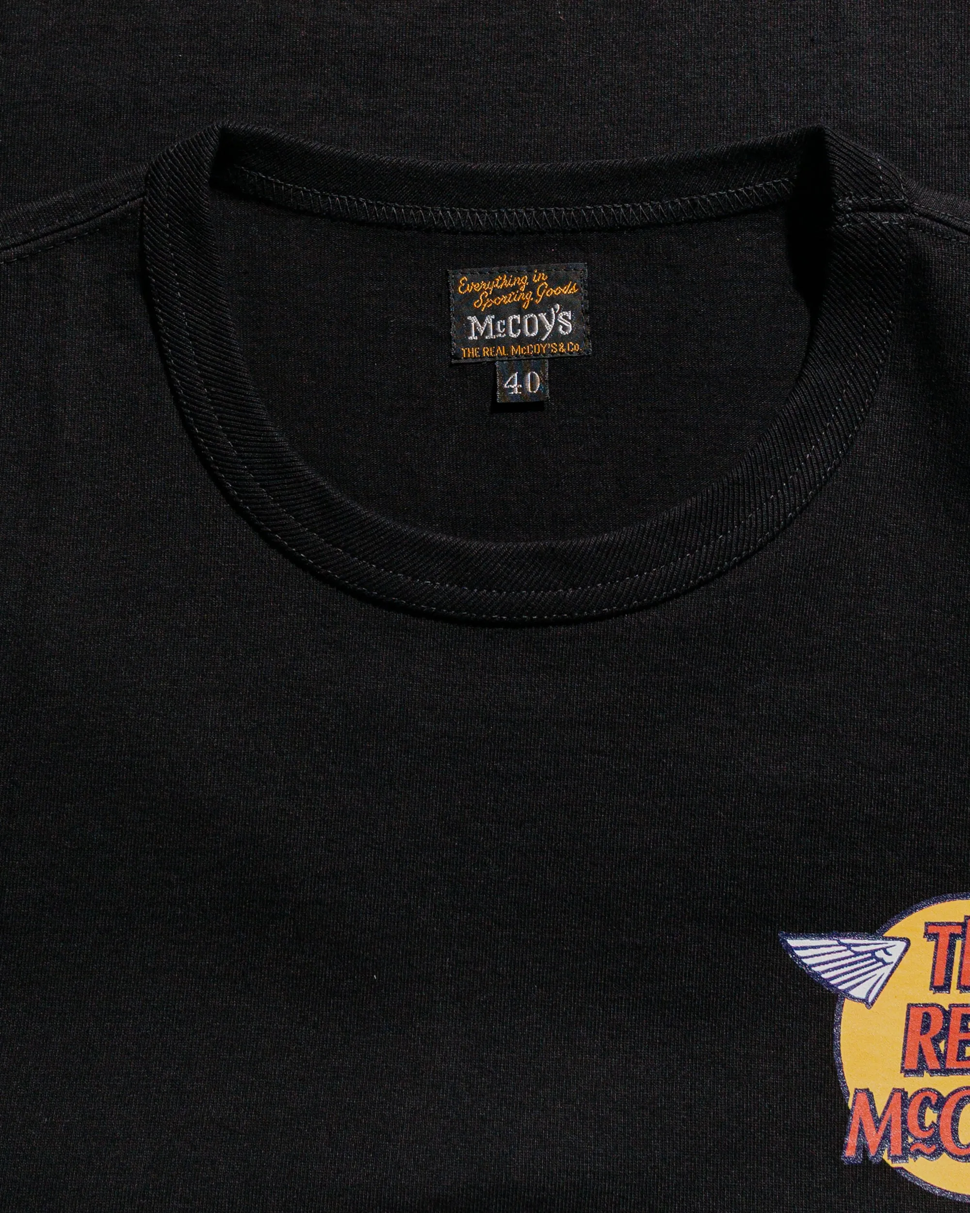Chic and Cozy Wear The Real McCoy's MC24004 The Real McCoy's Logo Tee S/S Black