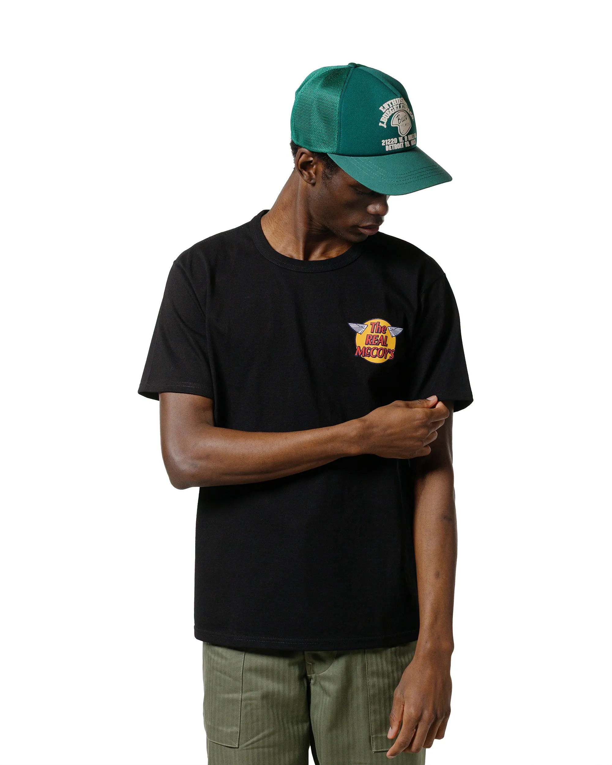 Regular Fit Chic Cut The Real McCoy's MC24004 The Real McCoy's Logo Tee S/S Black