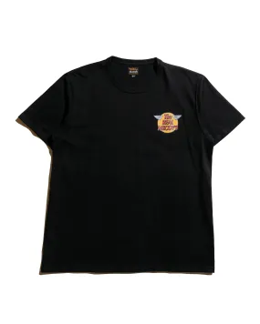 cotton material The Real McCoy's MC24004 The Real McCoy's Logo Tee S/S Black