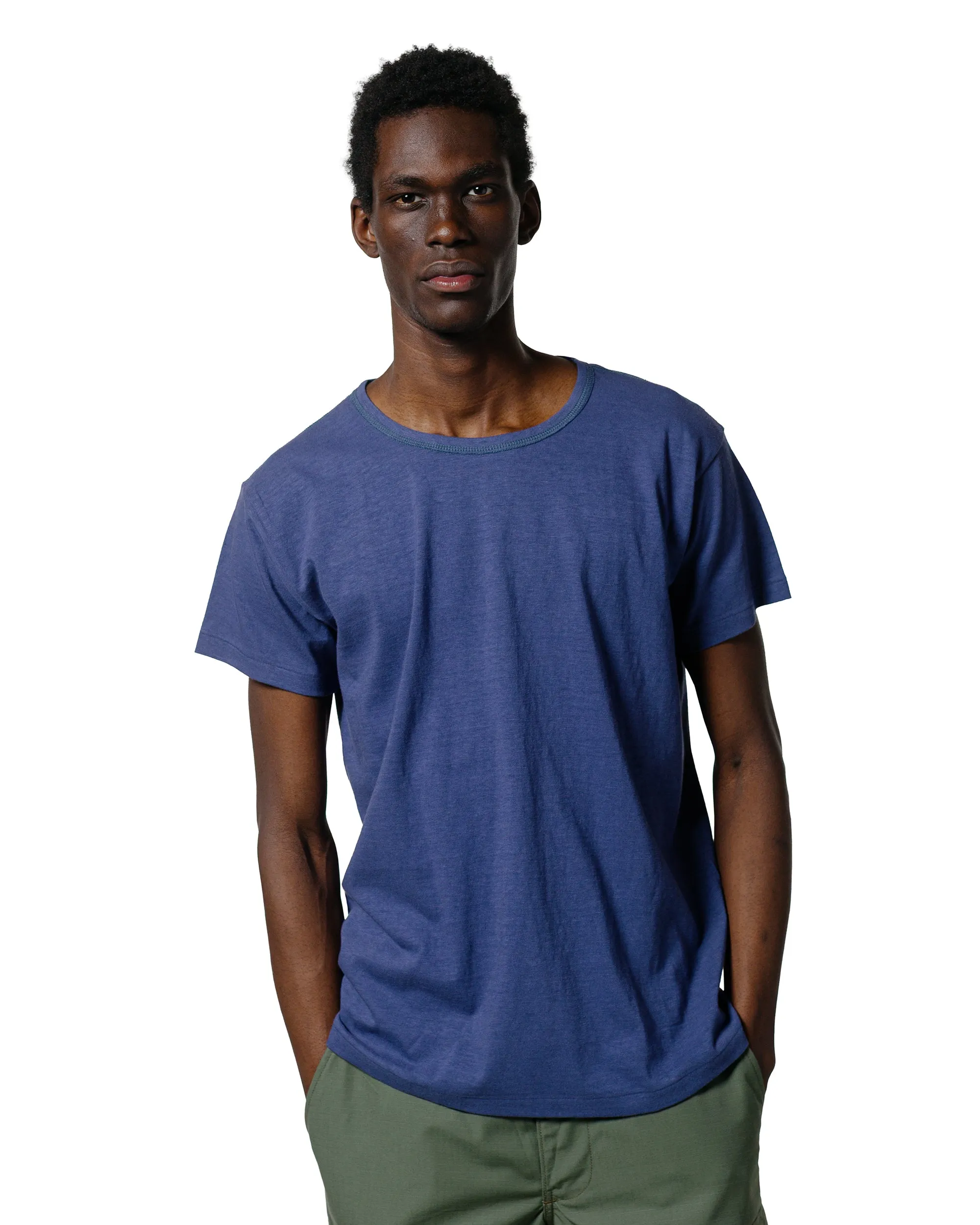 The Real McCoy's MC24014 Undershirt, Cotton, Summer MQ Navy sports performance