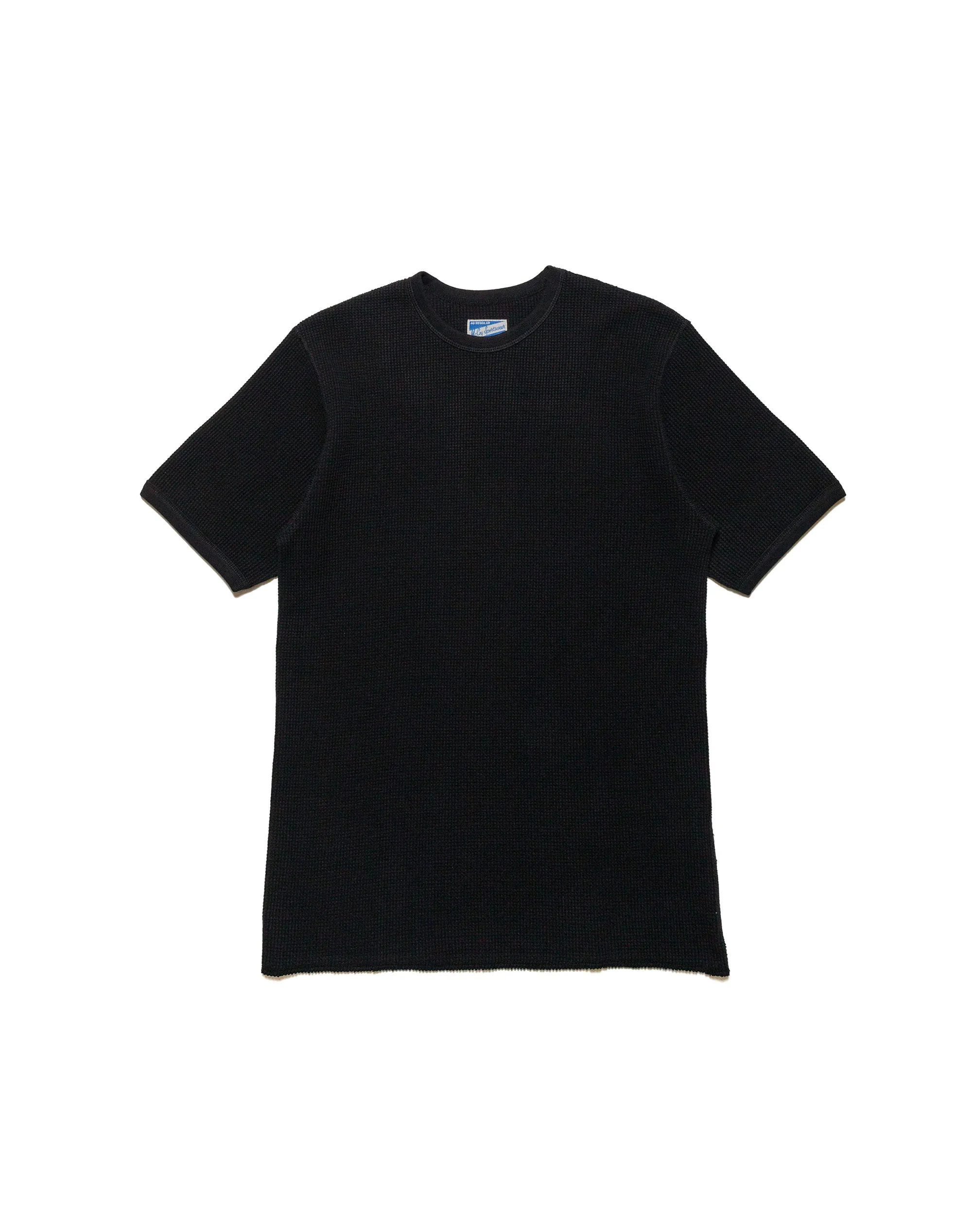 SlimFitDesign Durable Color Retention The Real McCoy's MC24018 Waffle Thermal Shirt S/S Black