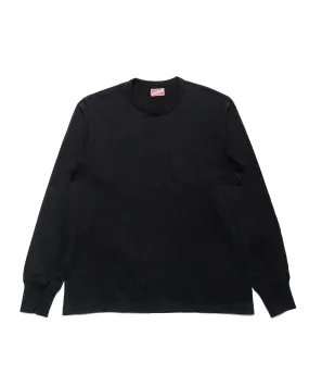 ReinforcedHems Functional Style The Real McCoy's MC24019 Pocket Tee L/S Black