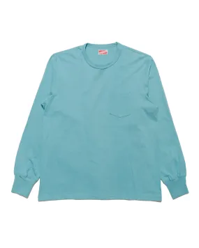 The Real McCoy's MC24019 Pocket Tee L/S Teal Active Layering Casual Choice Wear