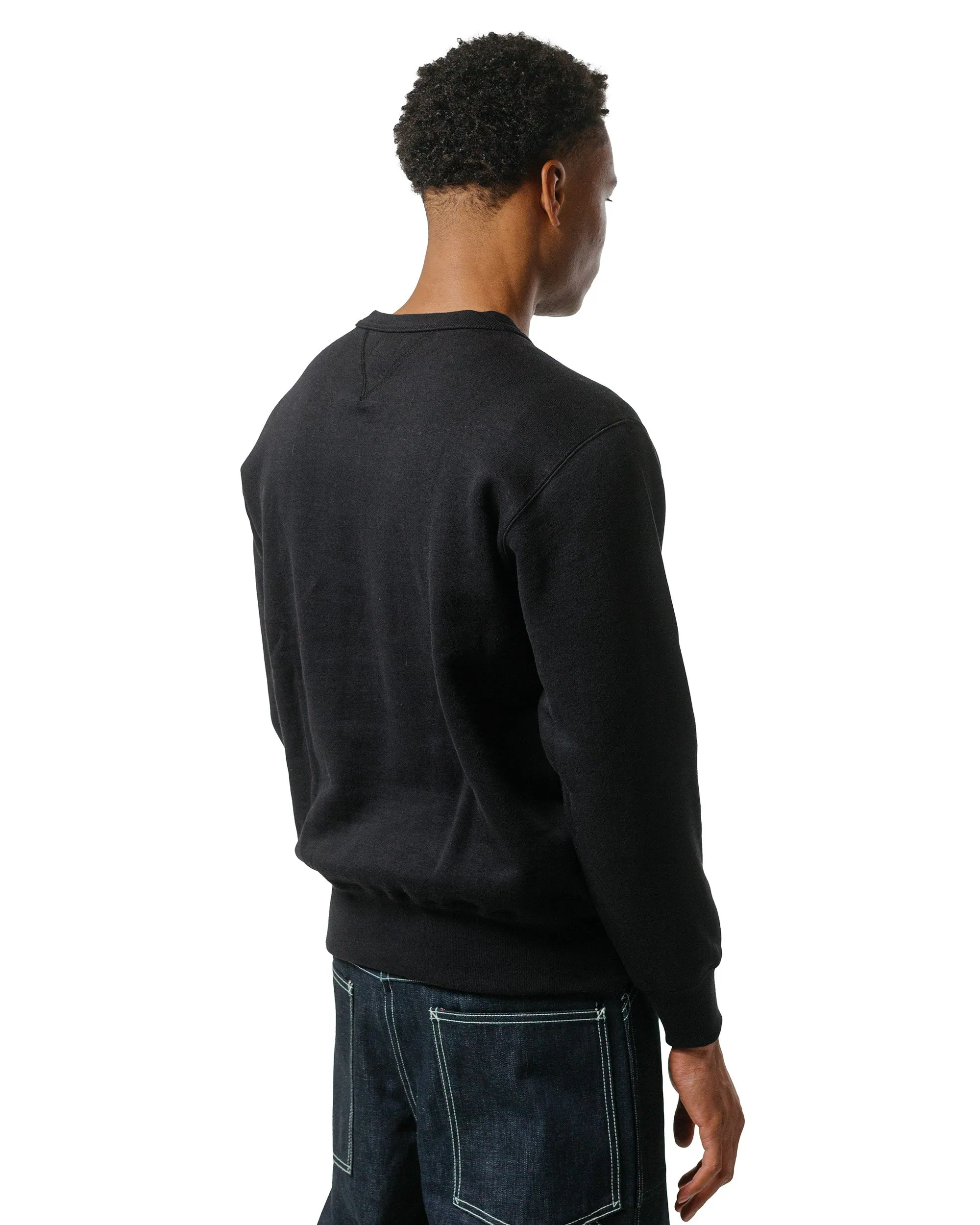 The Real McCoy??s MC24113 10 Oz. Loopwheel Crewneck Sweatshirt Black Comfy Design