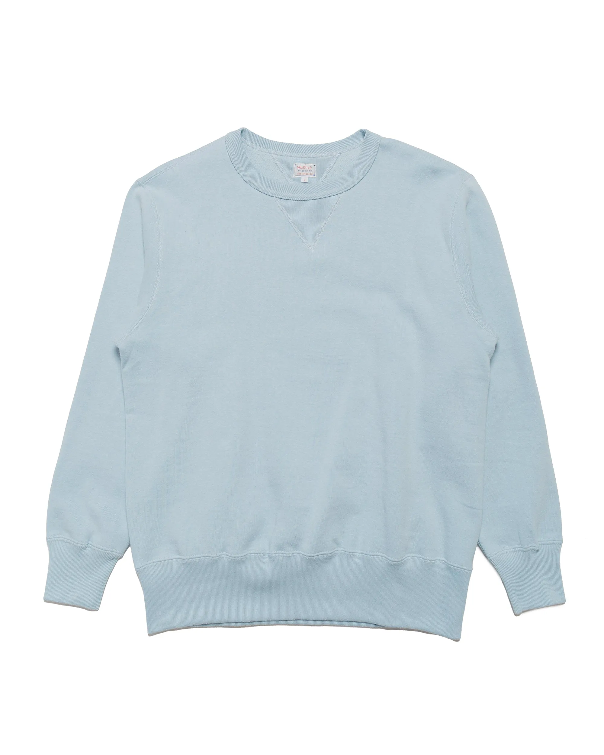 The Real McCoy??s MC24113 10 Oz. Loopwheel Crewneck Sweatshirt Saxe product smooth sleekness