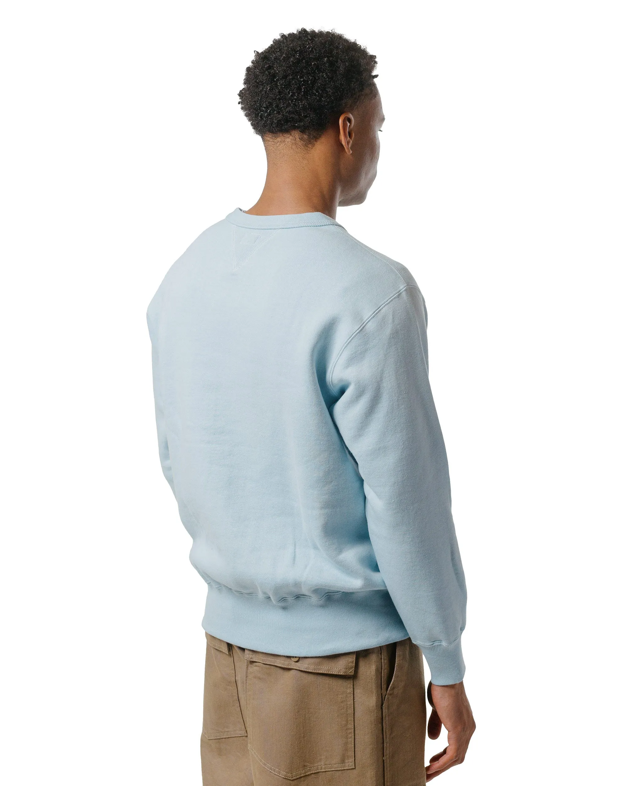 City Fit product houndstooth sophistication The Real McCoy??s MC24113 10 Oz. Loopwheel Crewneck Sweatshirt Saxe
