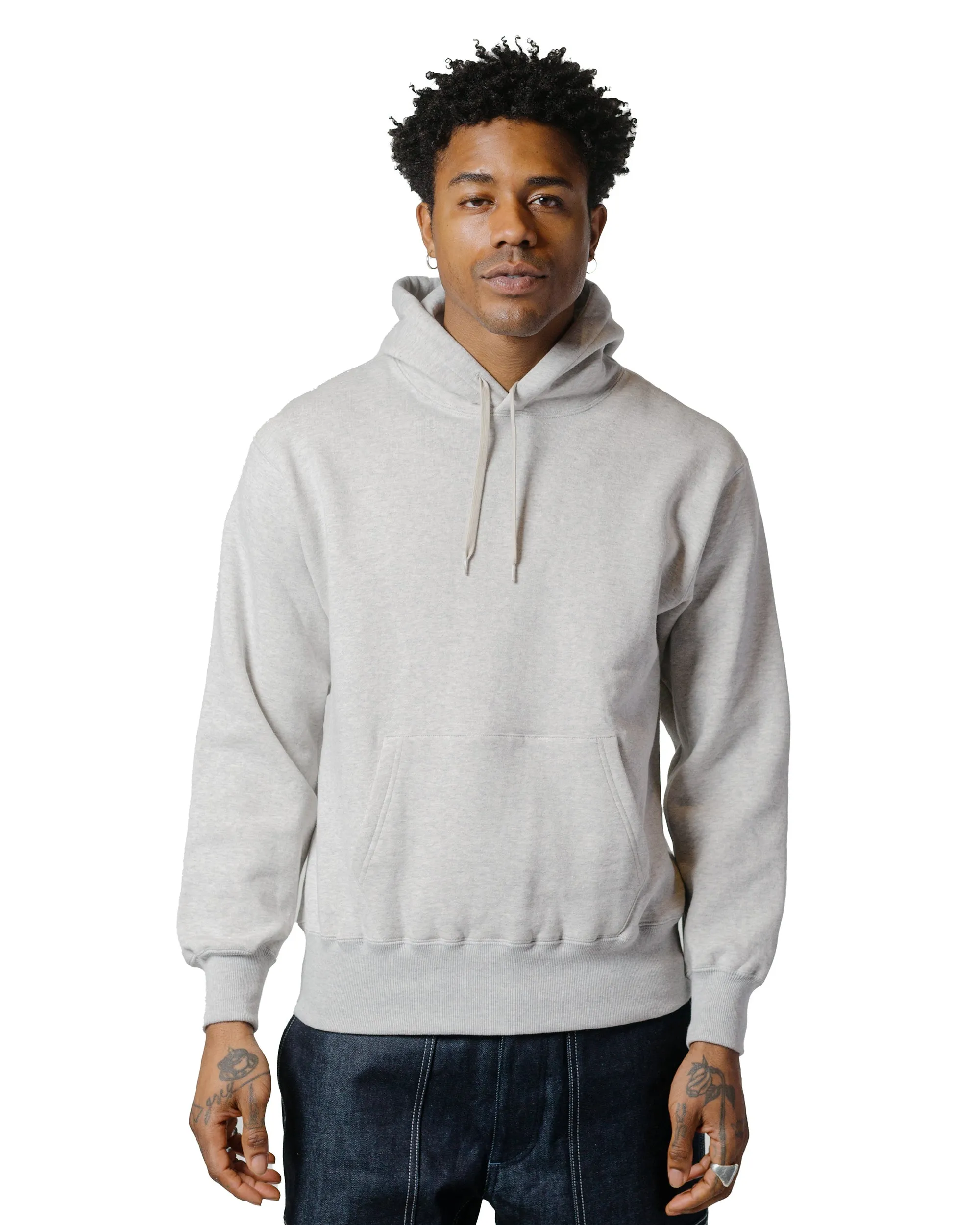 The Real McCoy??s MC24114 10 Oz. Loopwheel Hooded Sweatshirt Snow Gray product personalization creativity Timeless Layer