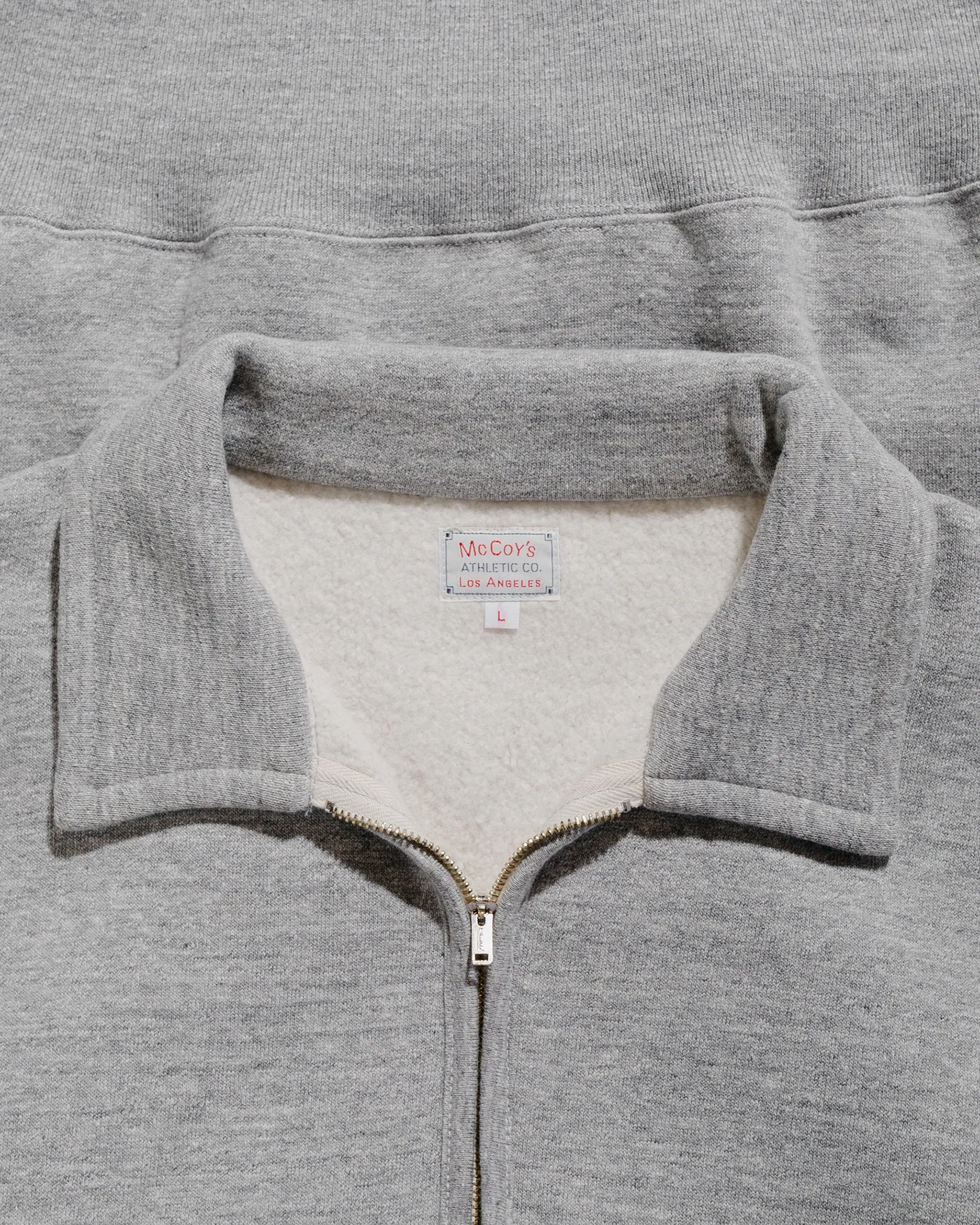 good for weekends The Real McCoy??s MC24115 10 Oz. Loopwheel 1/4 Zip Sweatshirt Gray