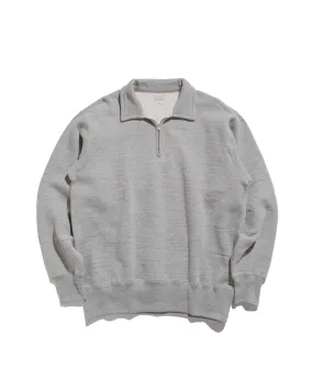 High-Quality Fabric product weekday wearability The Real McCoy??s MC24115 10 Oz. Loopwheel 1/4 Zip Sweatshirt Gray