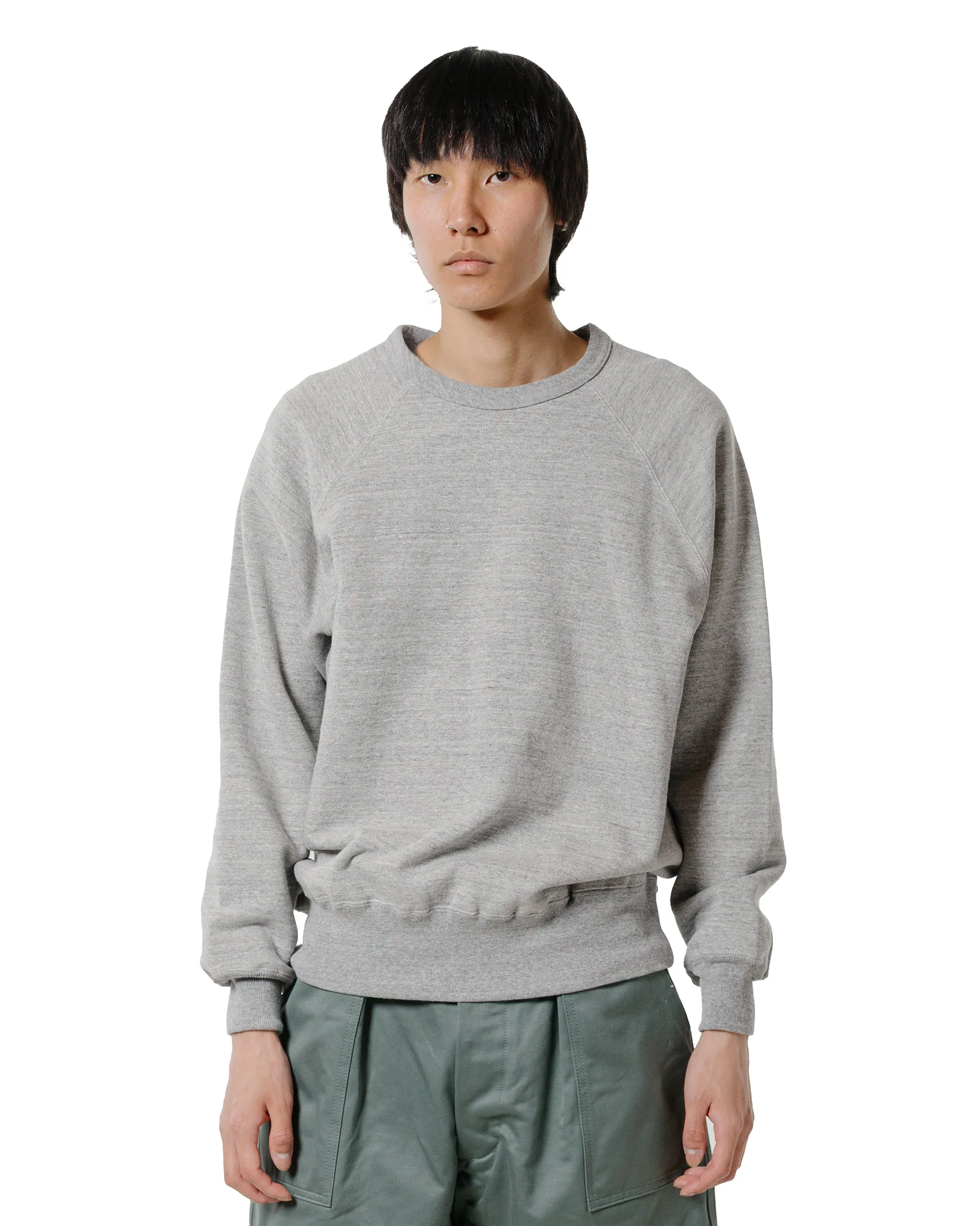 product wedding guest charm The Real McCoy??s MC24117 9 Oz. Loopwheel Raglan Sweatshirt Gray