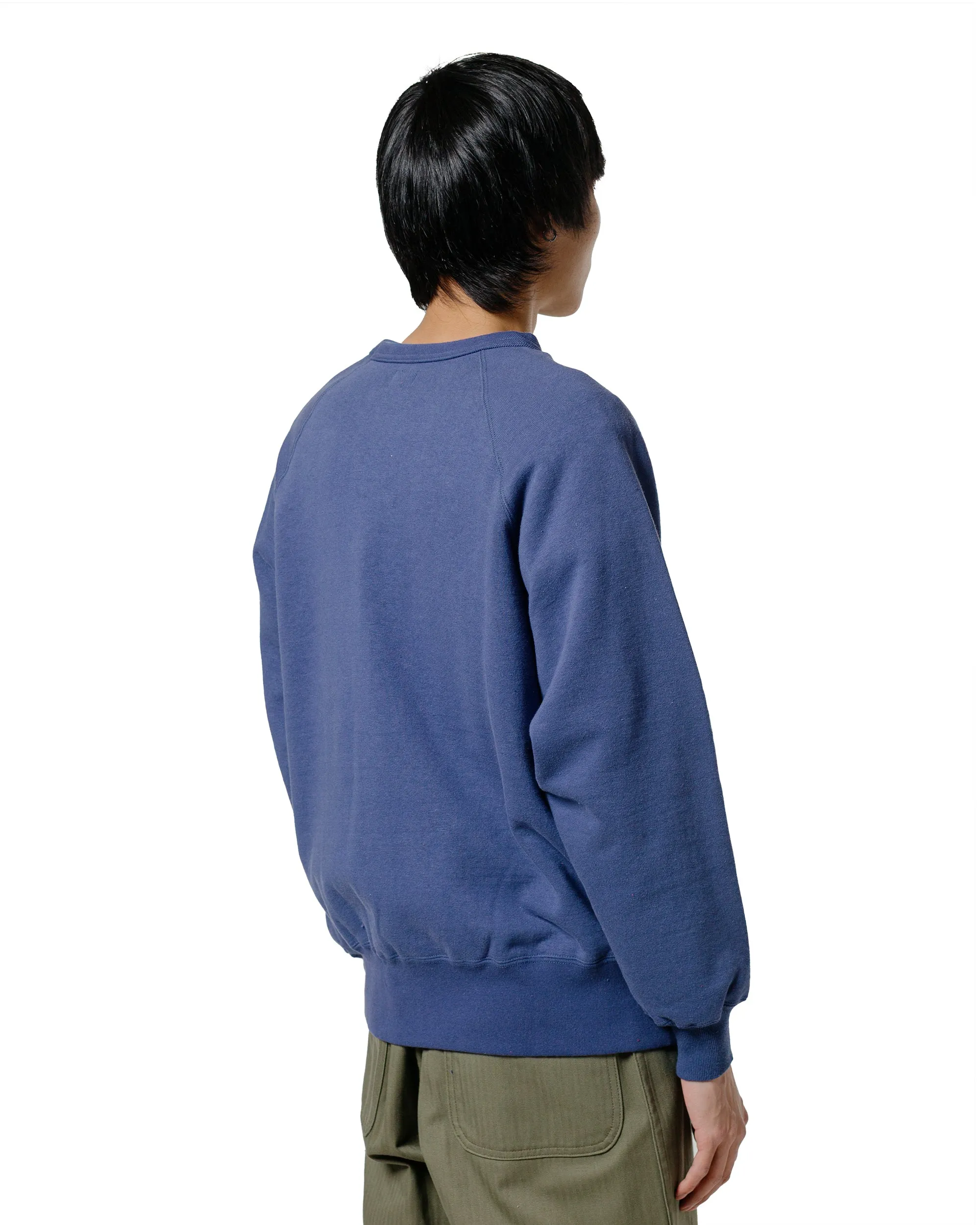 The Real McCoy??s MC24117 9 Oz. Loopwheel Raglan Sweatshirt MQ Navy Chilly Day Outfit