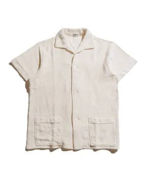 Oversized style The Real McCoy's MC25001 Cotton Pile Beach Shirt Milk