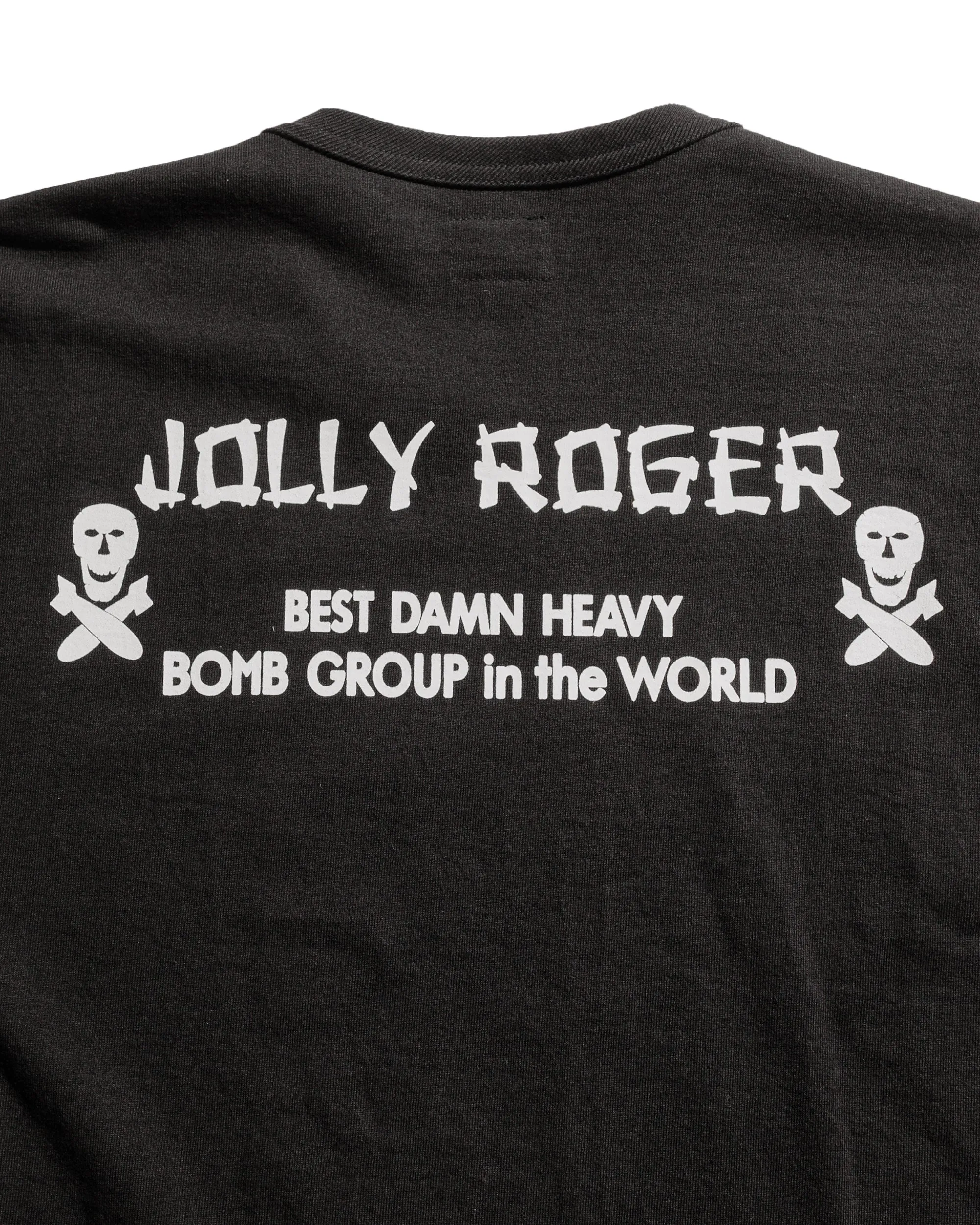 The Real McCoy's MC25004 Military Tee / Jolly Roger, Best Damn Group Black ReinforcedNeckline