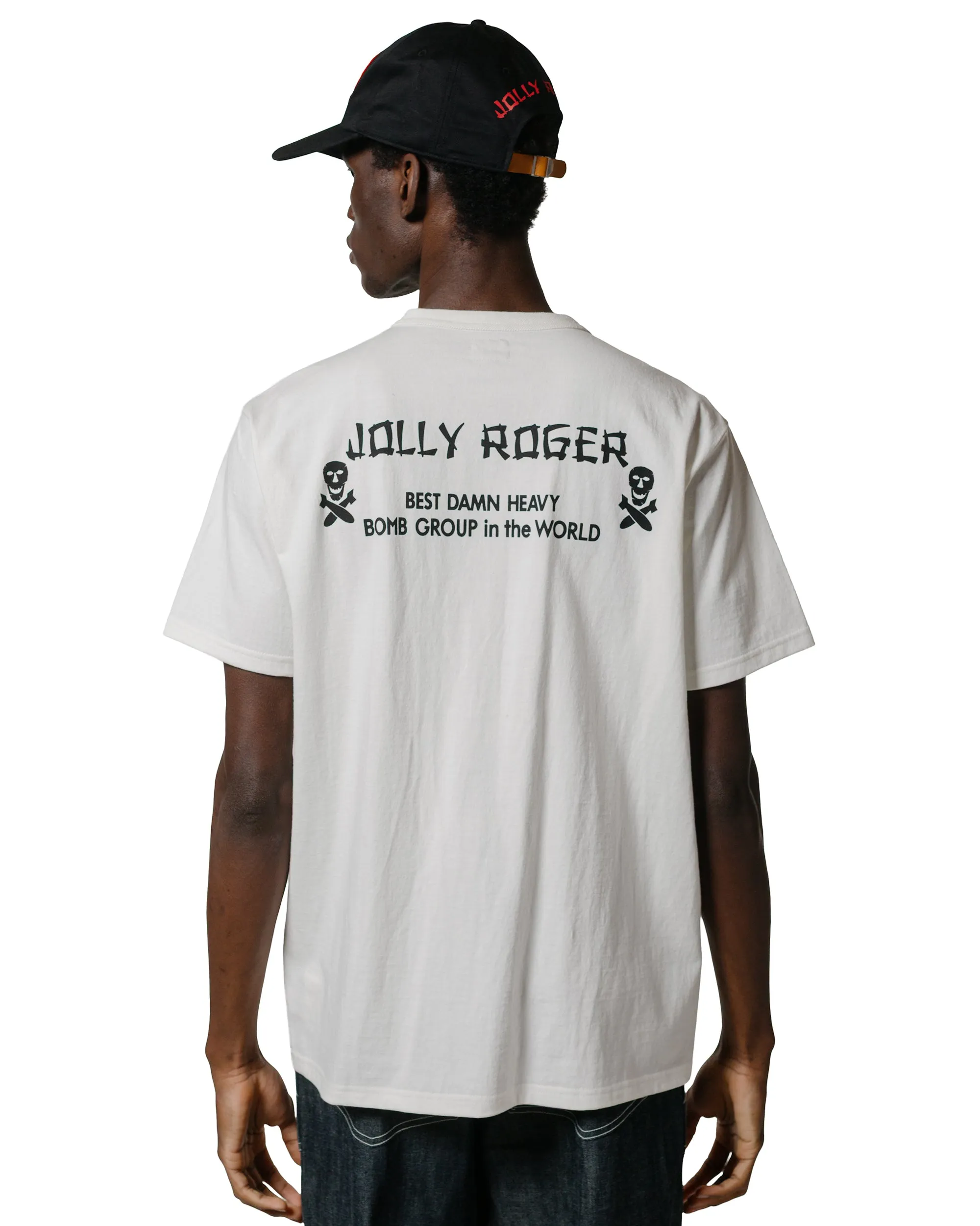 The Real McCoy's MC25004 Military Tee / Jolly Roger, Best Damn Group White Casual Wearable Cozy Vibes