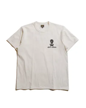 The Real McCoy's MC25004 Military Tee / Jolly Roger, Best Damn Group White OversizedSilhouette Loose fitting comfort