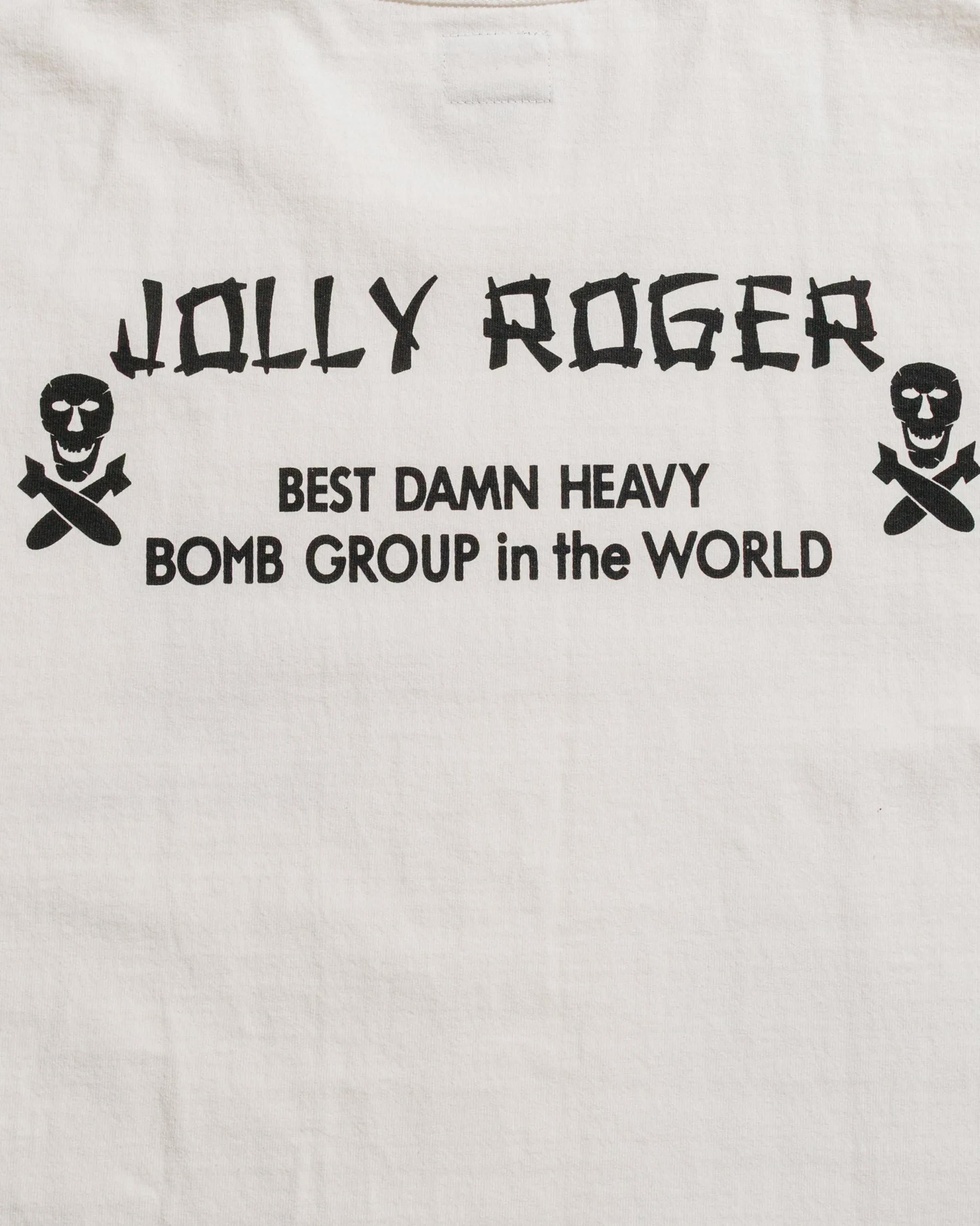 Durable Stitching The Real McCoy's MC25004 Military Tee / Jolly Roger, Best Damn Group White
