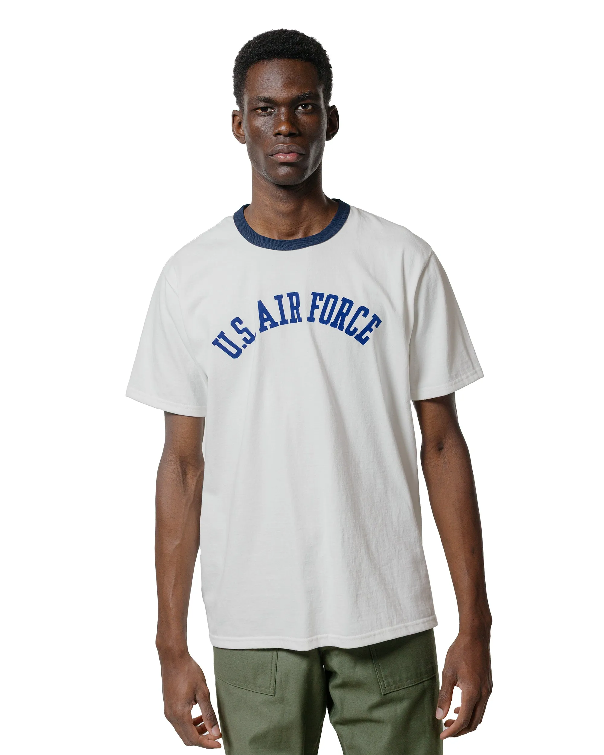 The Real McCoy's MC25008 Military Tee / U.S. Air Force Milk/Navy Breathable Design