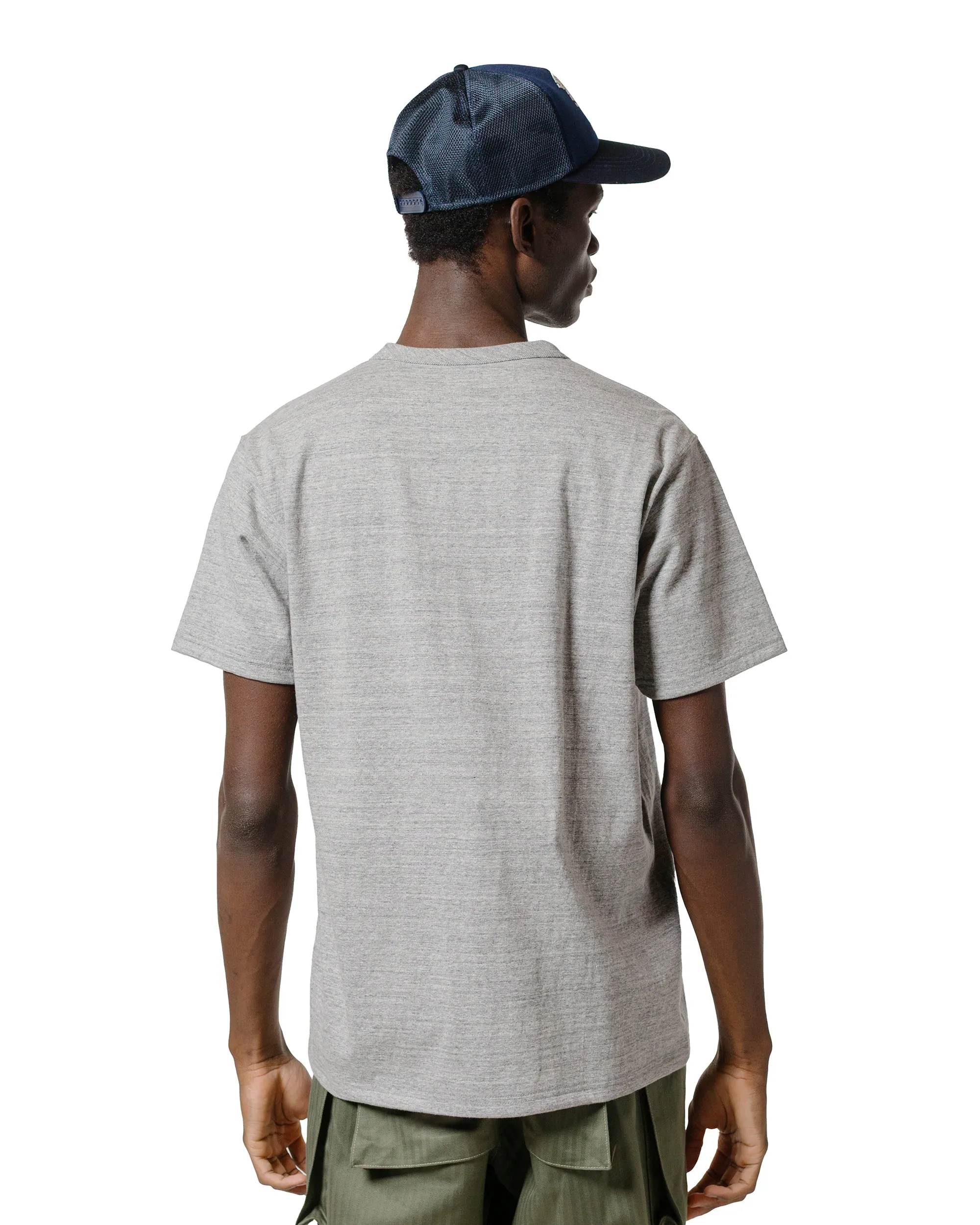 Pocket Detailing MicroPiqueKnit The Real McCoy's MC25009 Military Tee / Army Football Gray