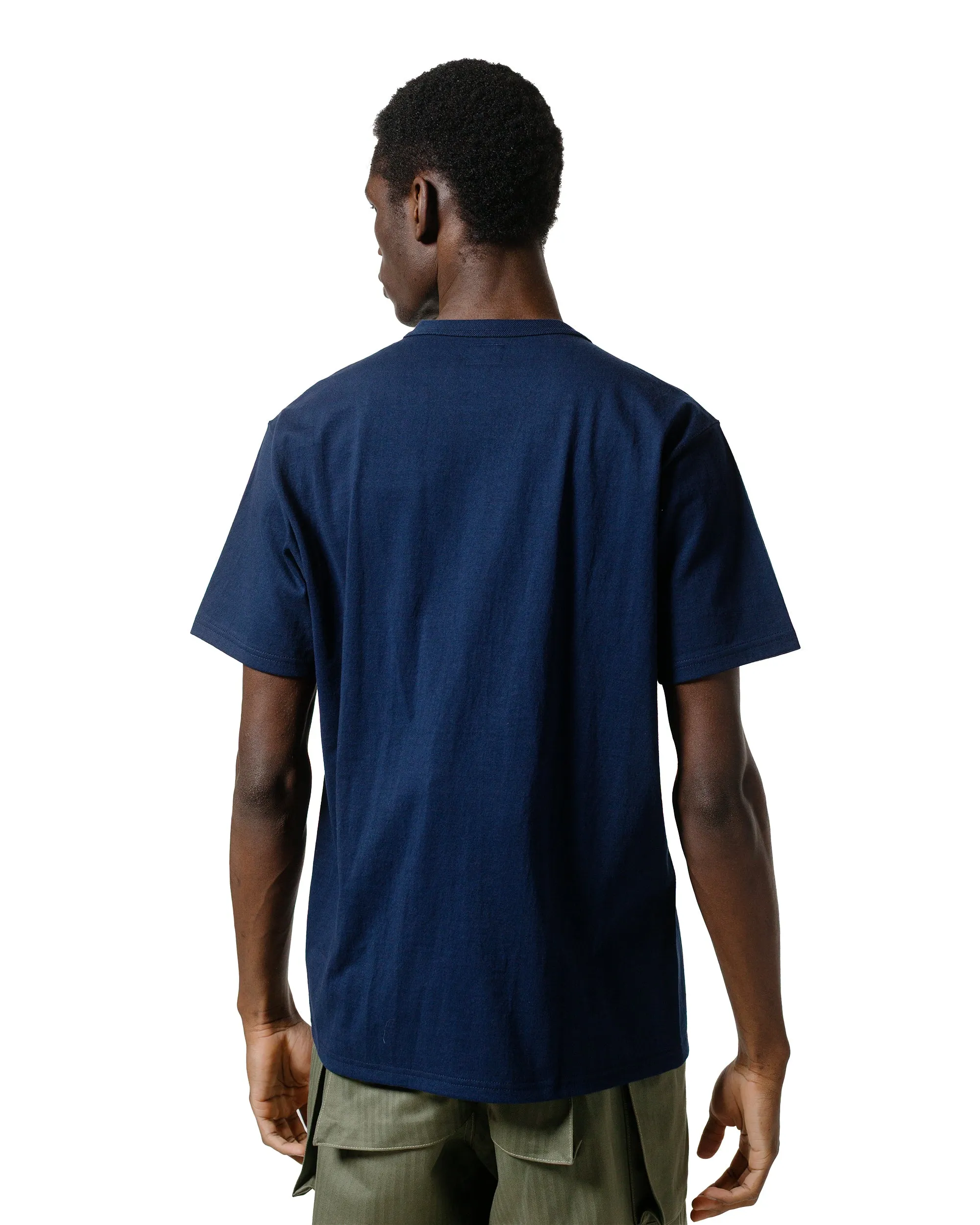 The Real McCoy's MC25010 Military Tee / Navy Football Navy Easy Fit simple design