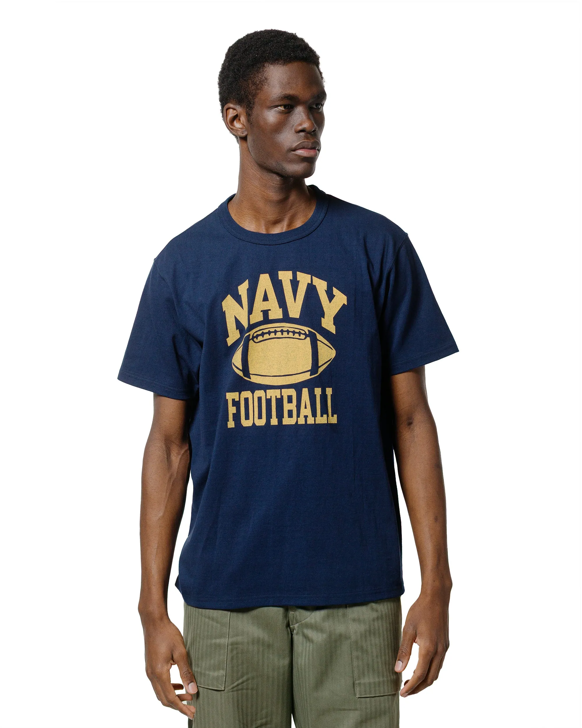 Wool combination Chic Design The Real McCoy's MC25010 Military Tee / Navy Football Navy