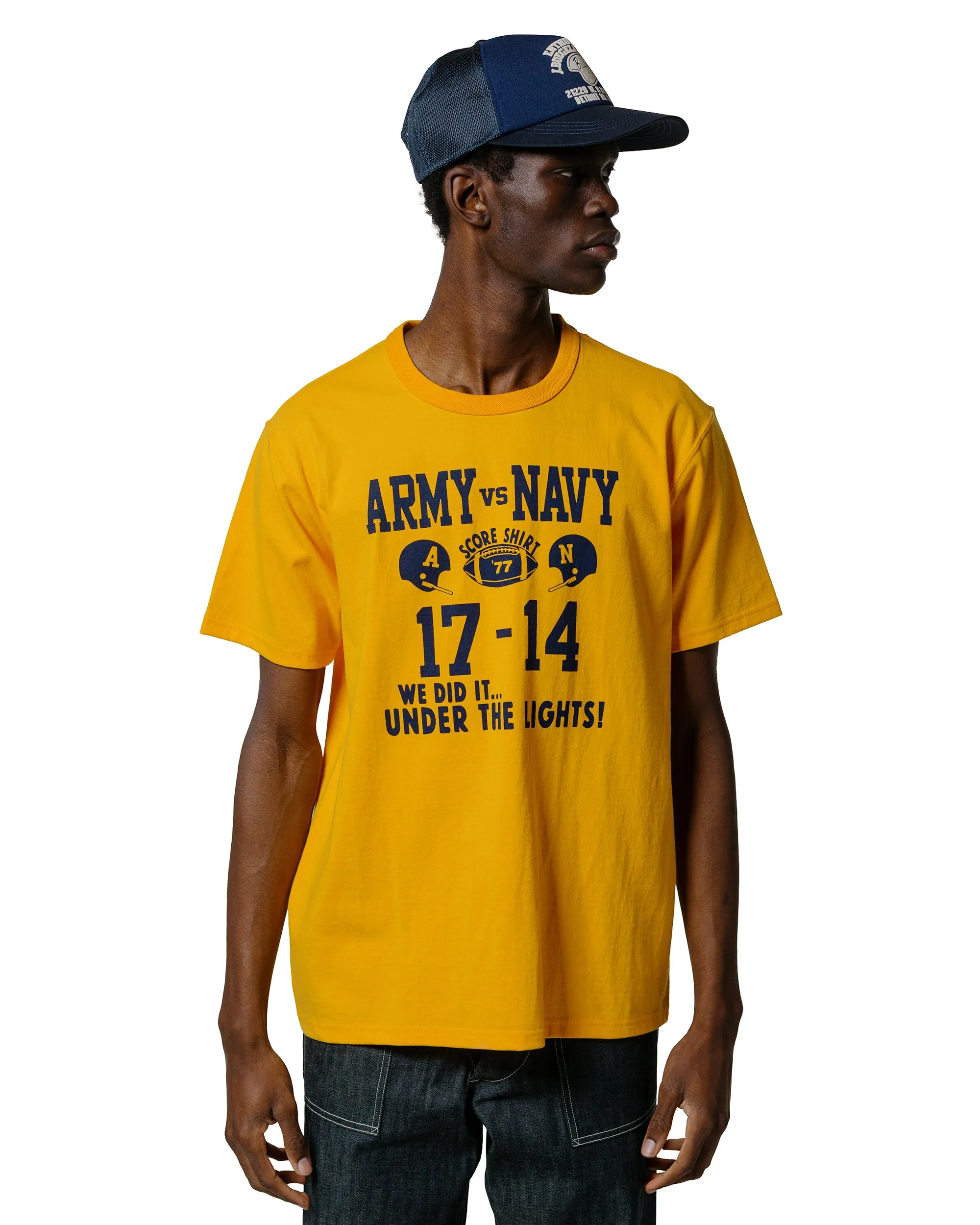 Urban Trend Casual everyday wear The Real McCoy's MC25011 Military Tee / Army Vs. Navy Yellow