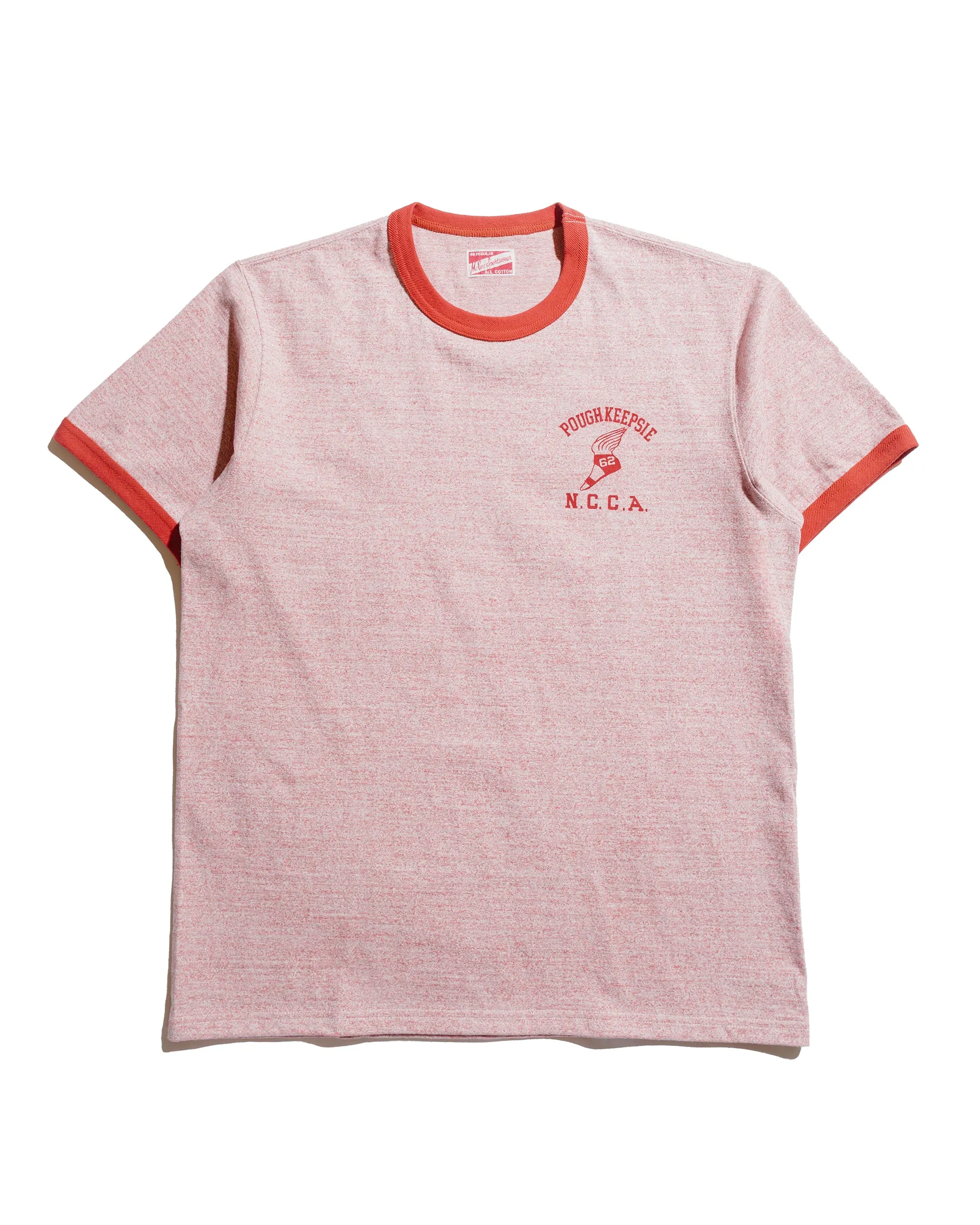 DoubleStitchedHem The Real McCoy's MC25015 Joe McCoy Tee / Poughkeepsie Red