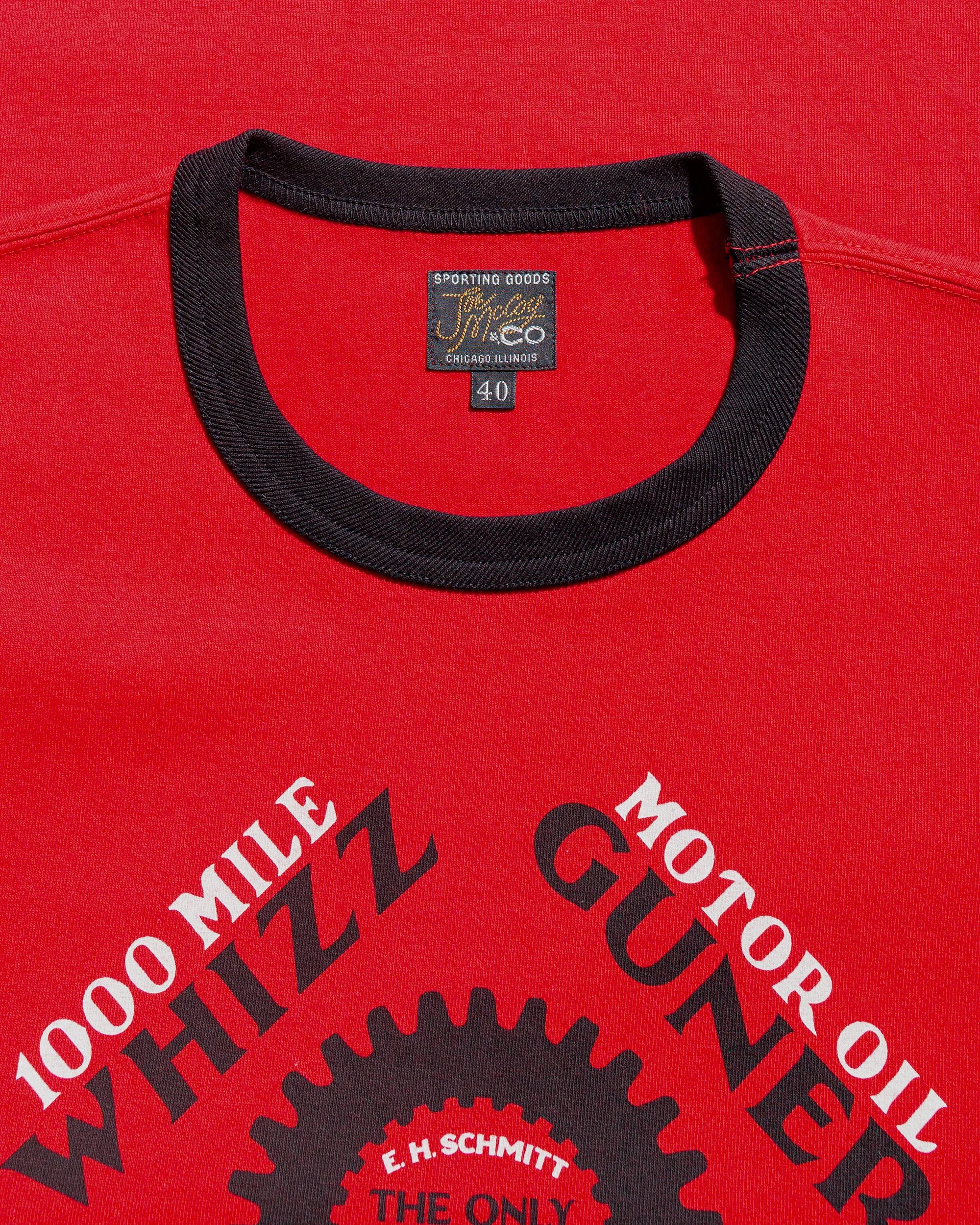 The Real McCoy's MC25016 Joe McCoy Tee / Whiz Gunner Red/Black Chic Style
