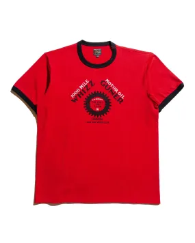 Heathered Texture QuickDryTechnology The Real McCoy's MC25016 Joe McCoy Tee / Whiz Gunner Red/Black