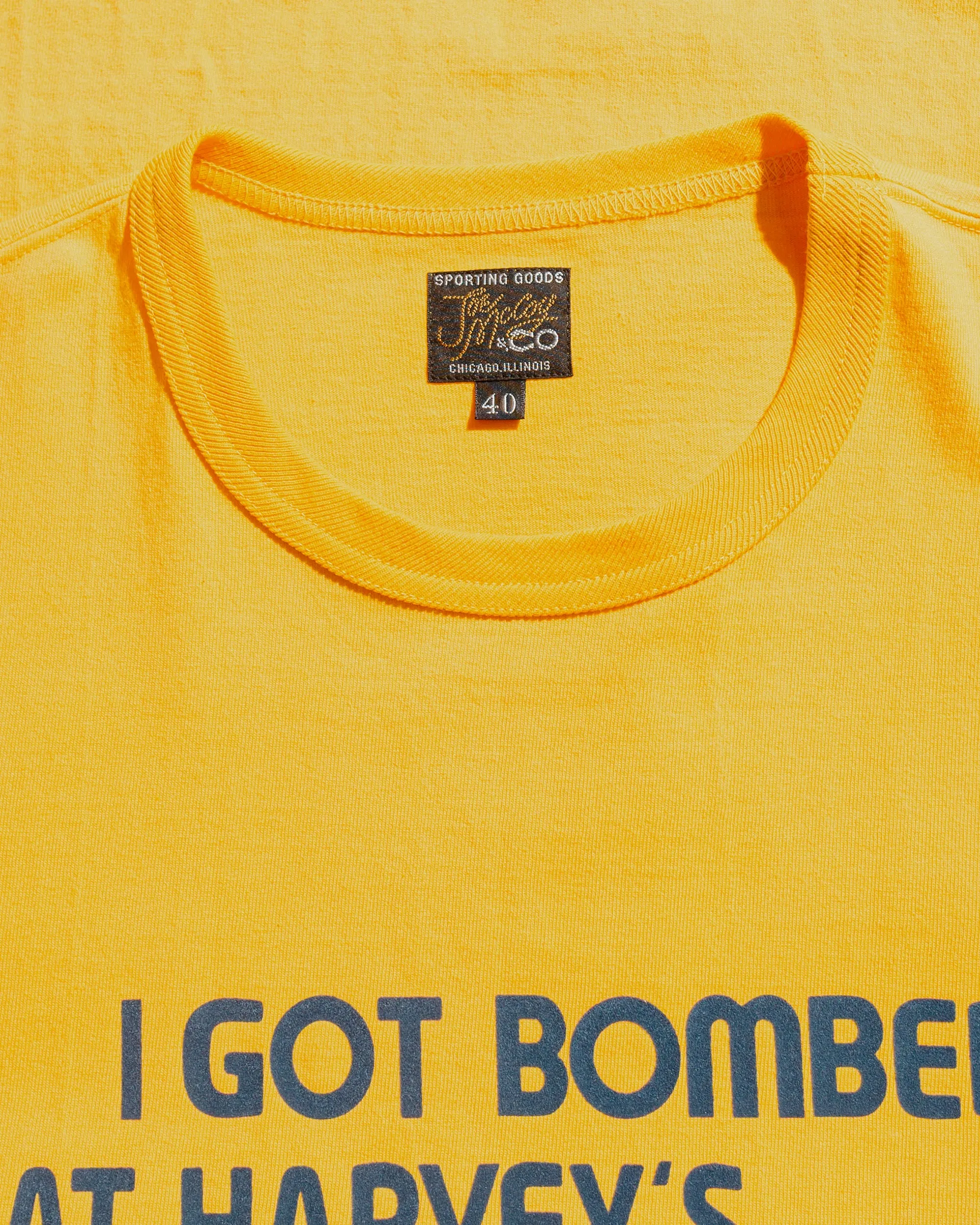 The Real McCoy's MC25024 Joe McCoy Tee / I Got Bombed Yellow Lightweight Look