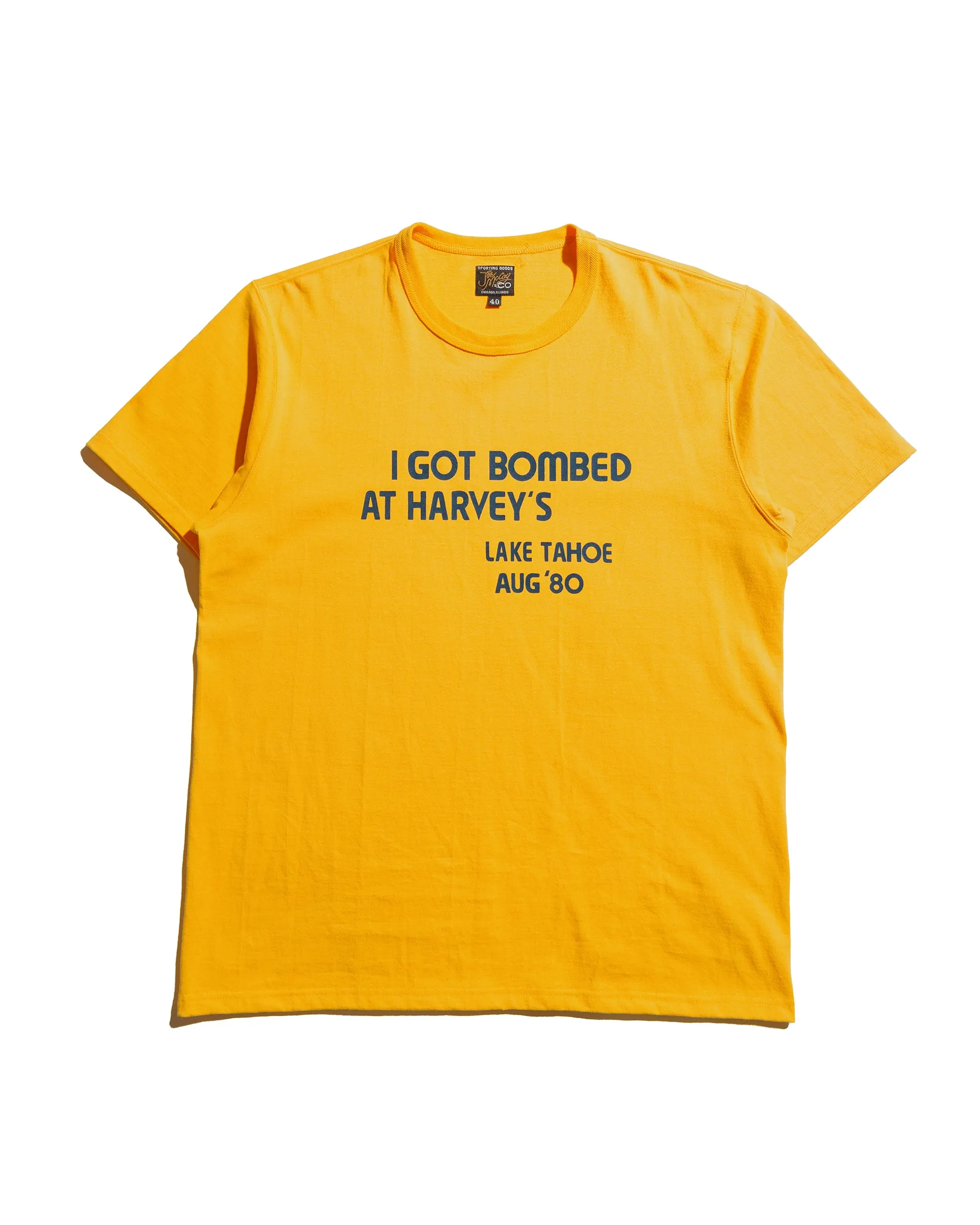 The Real McCoy's MC25024 Joe McCoy Tee / I Got Bombed Yellow Soft Touch Fabric