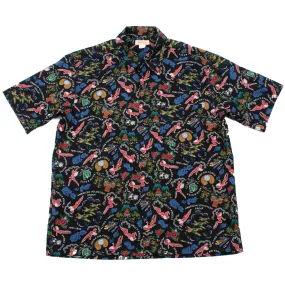 The Real McCoy's MS21002 Cotton Hawaiian Shirt / Flying Tigers Black Sustainable Dye Process