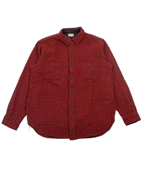 The Real McCoy's MS21102 8HU Houndstooth Flannel Shirt Red Odor control