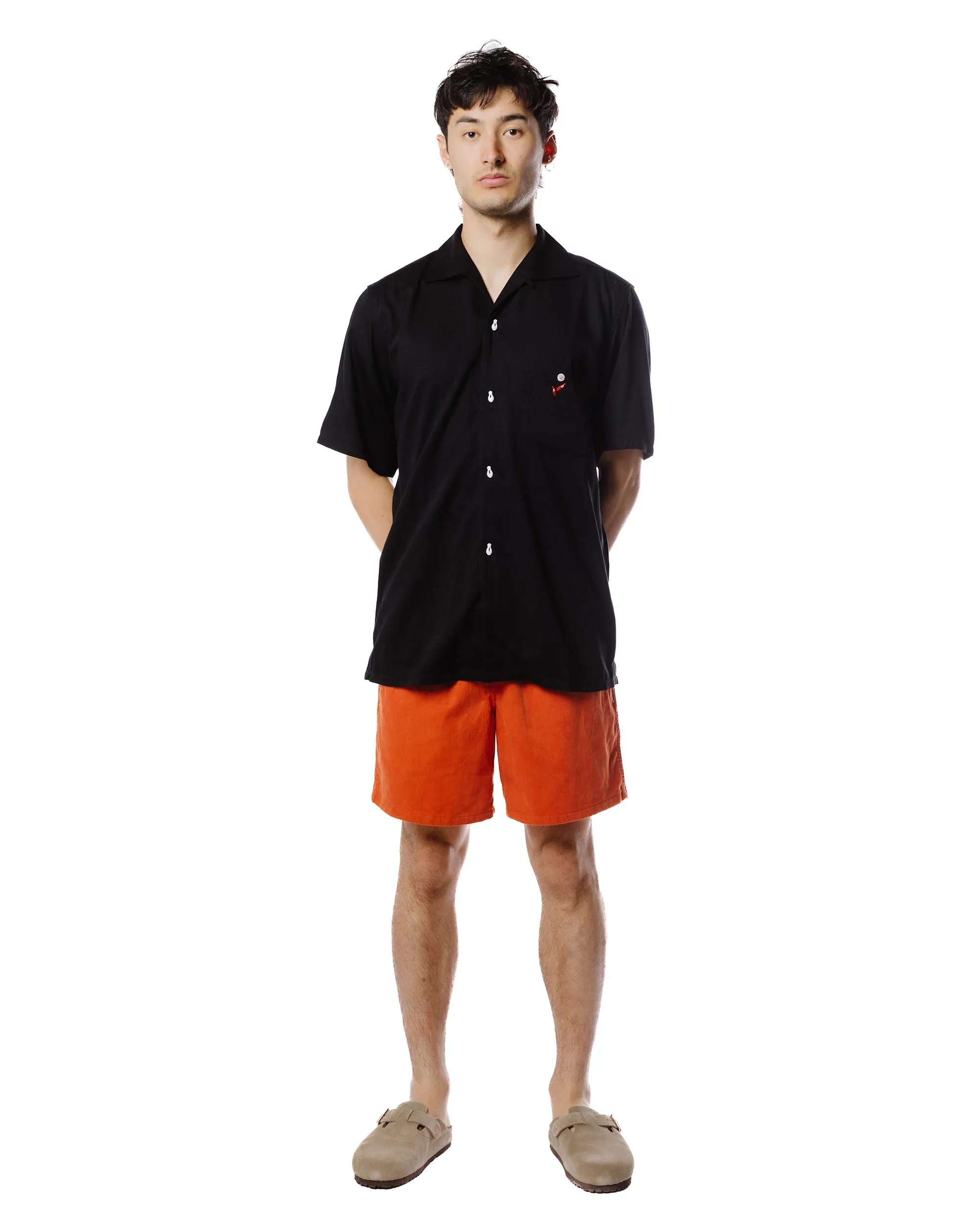 The Real McCoy's MS22002 Rayon Bowling Shirt / Jolly Roger Black Striped style