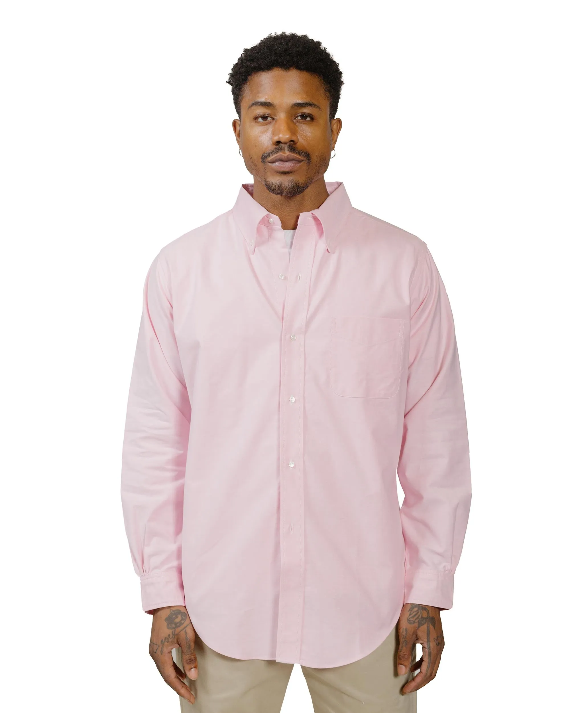 The Real McCoy's MS22008 Joe McCoy Button Down Shirt Pink Vintage Style