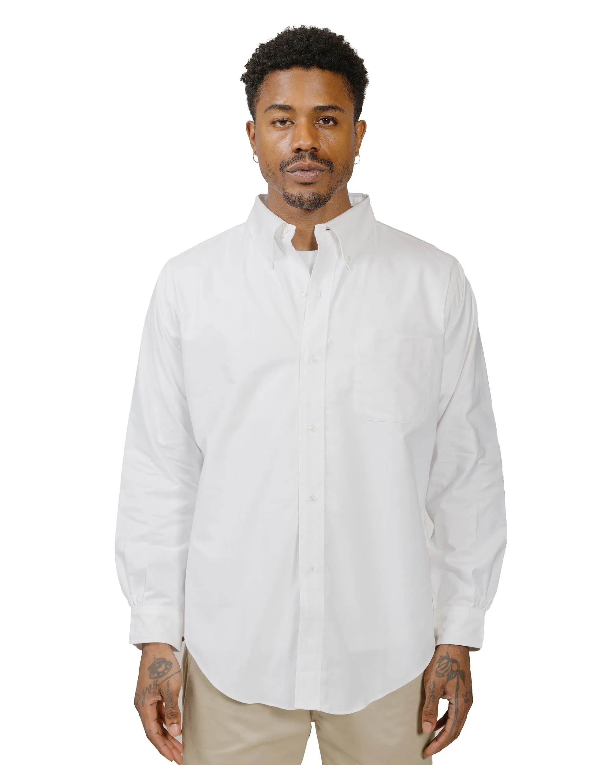 The Real McCoy's MS22008 Joe McCoy Button Down Shirt White Mix-And-Match
