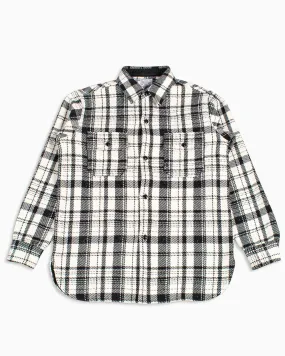 The Real McCoy's MS22101 8HU Heavy Weight Flannel Shirt White Must-Have Item Long Sleeve