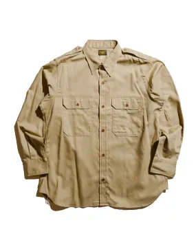 Premium Finish Boho chic The Real McCoy's MS24001 Khaki Shirt L/S (Modify) Khaki