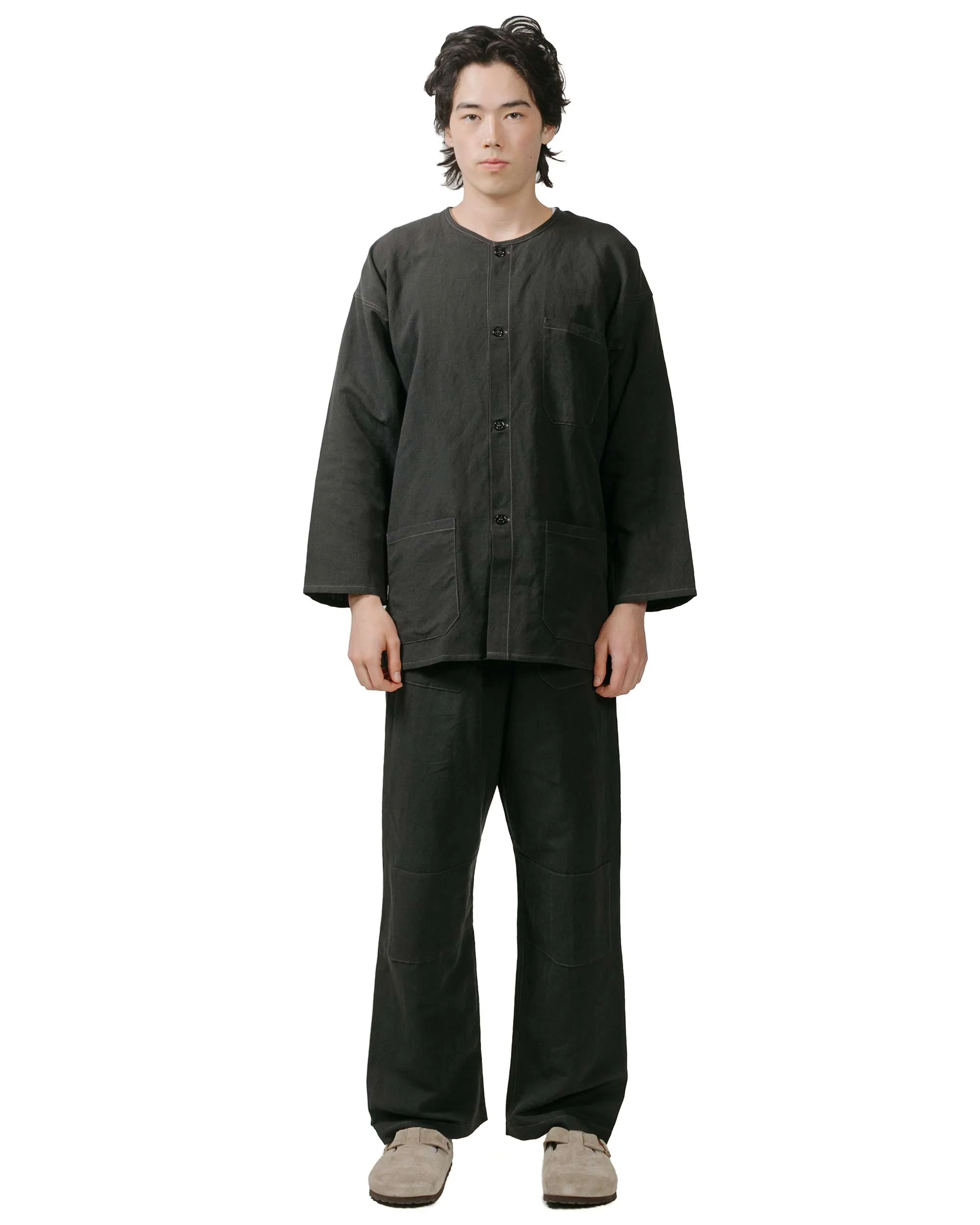 Contemporary Look The Real McCoy's MS24002 Junk Force Black Pajama Shirt Black