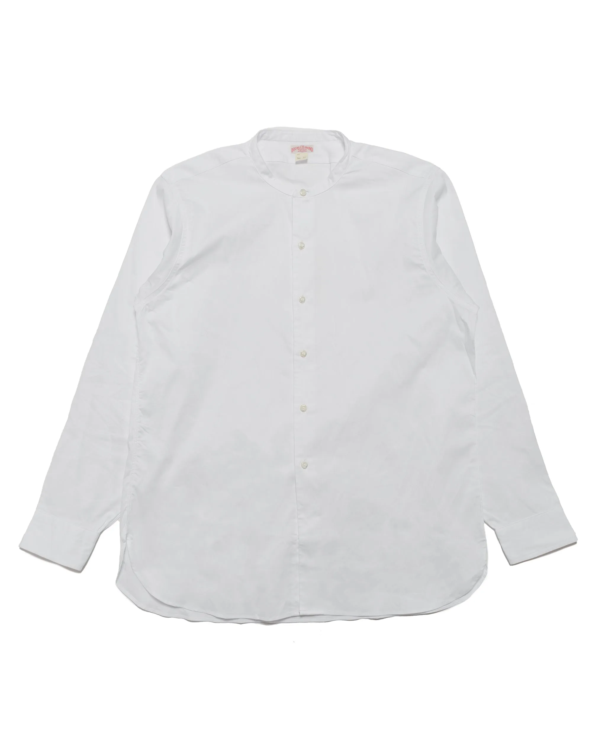 Sustainable Dye Process The Real McCoy's MS24103 Double Diamond Band Collar Shirt White